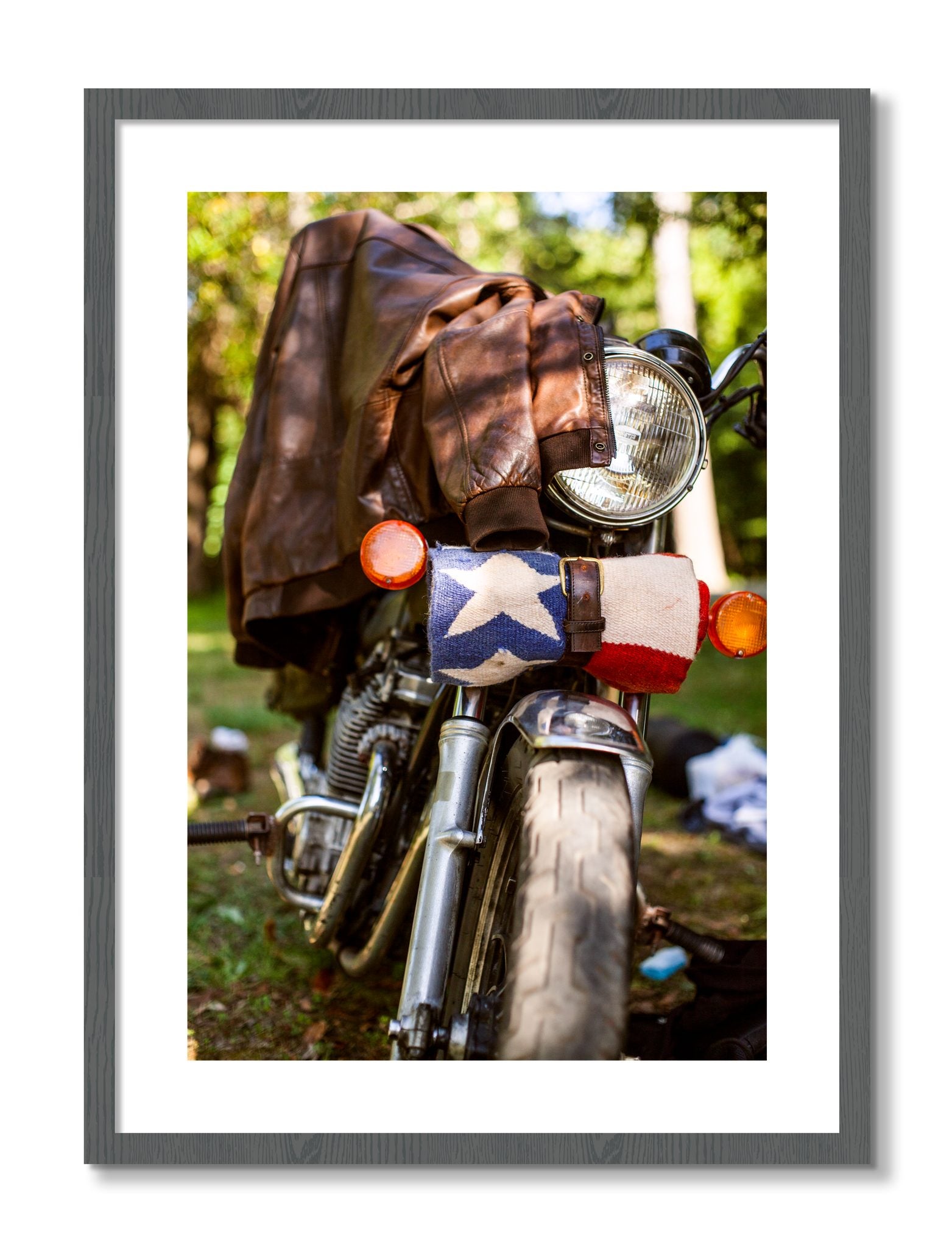 Framed photograph of Finding Main Street by Dylan Ozanich, Grey frame, Borders