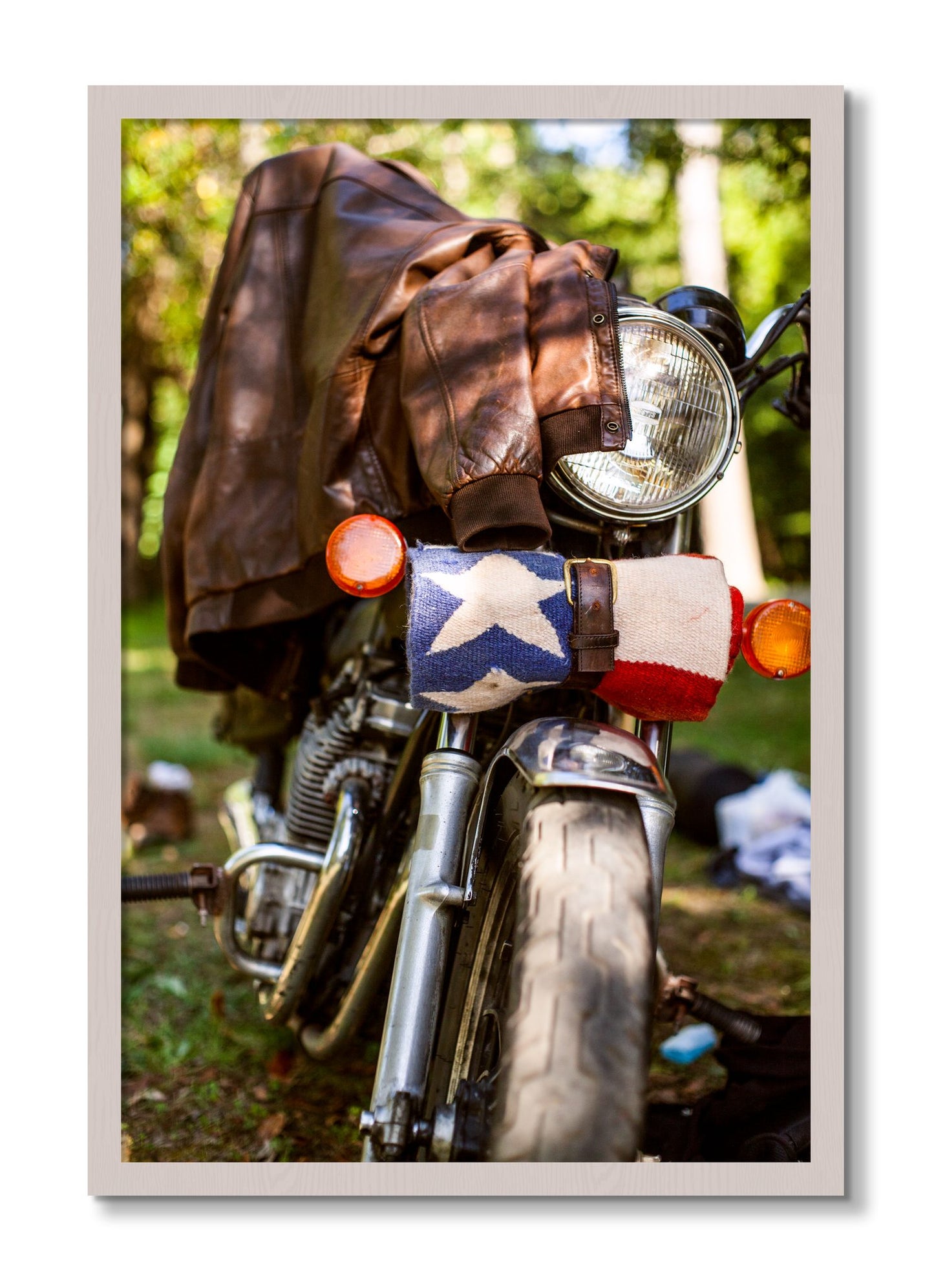 Framed photograph of Finding Main Street by Dylan Ozanich, White Maple frame, Full Bleed