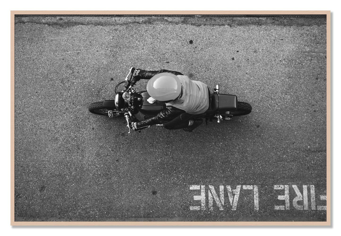 Framed photograph of Fire Lane by Dylan Ozanich, Maple frame, Full Bleed