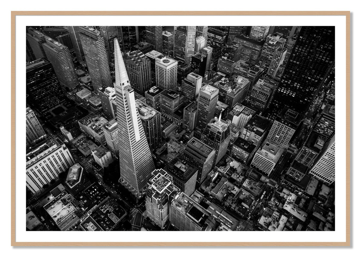 First Impressions by Dylan Ozanich, 40×60 print with a White Border in an Oak frame