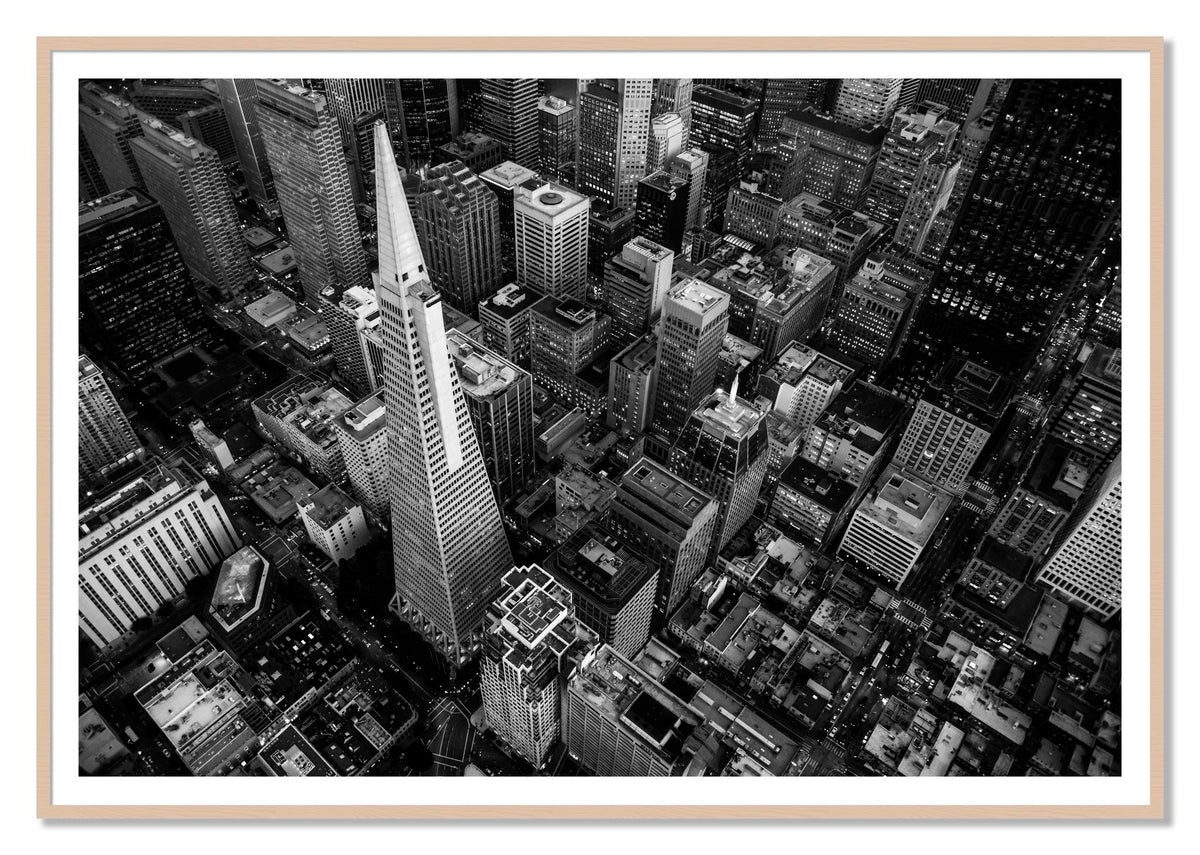 First Impressions by Dylan Ozanich, 48×72 print with a White Border in a Maple frame