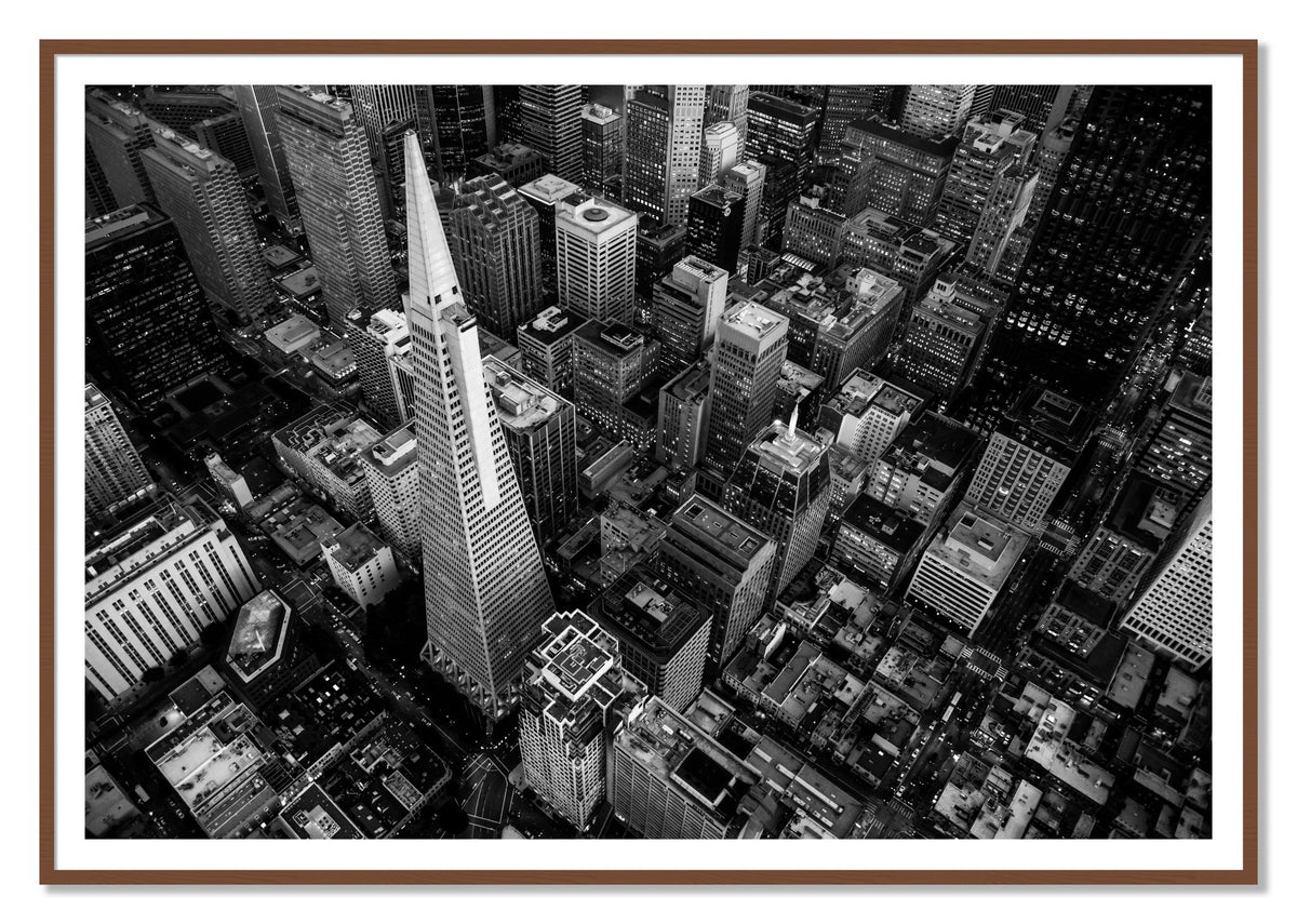 First Impressions by Dylan Ozanich, 48×72 print with a White Border in a Walnut frame
