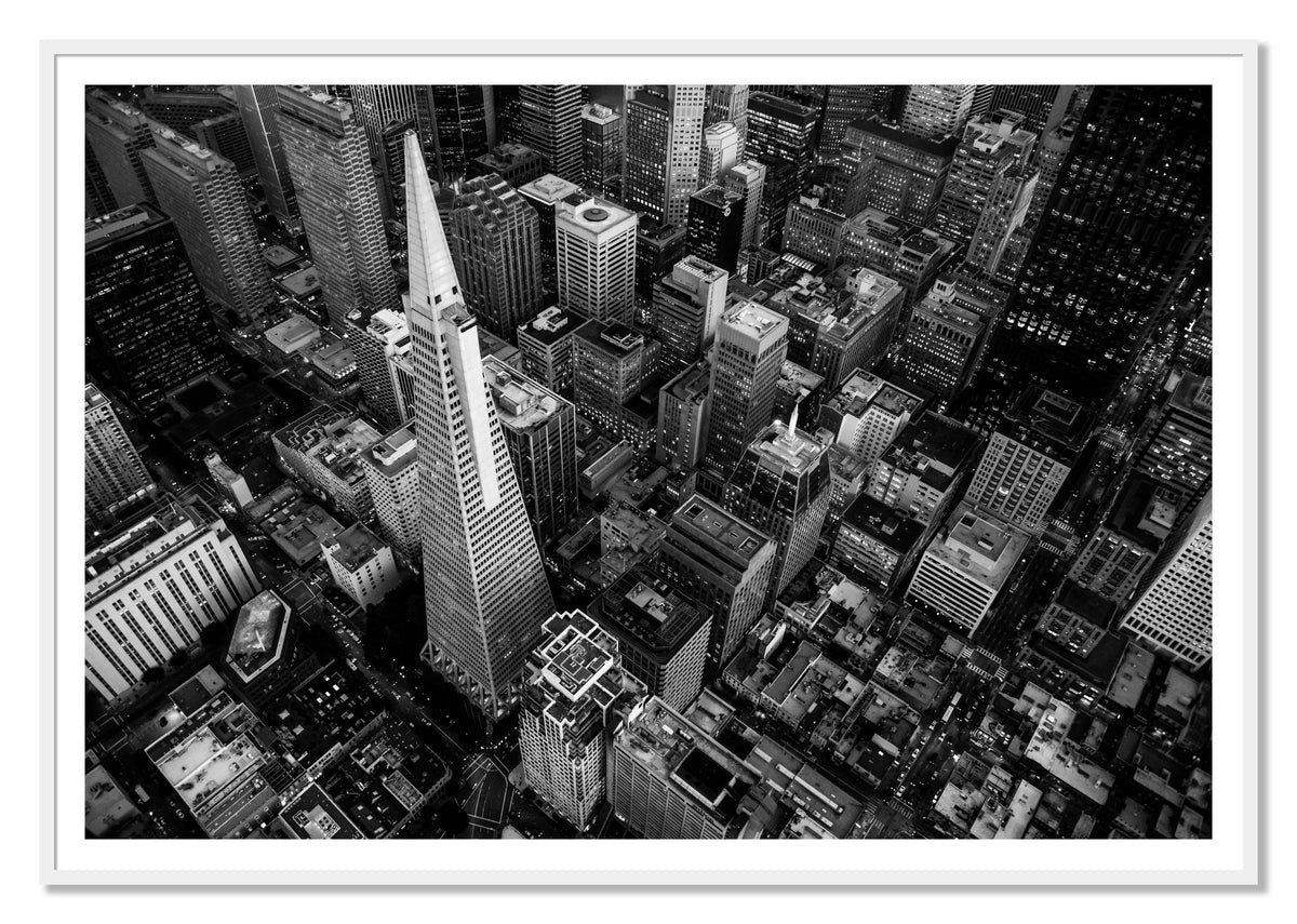 First Impressions by Dylan Ozanich, 48×72 print with a White Border in a White frame
