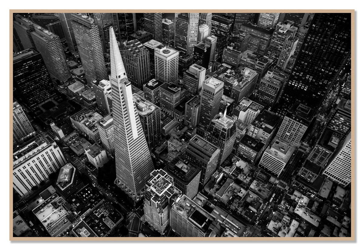 First Impressions by Dylan Ozanich, 48×72 Full Bleed Print in an Oak frame