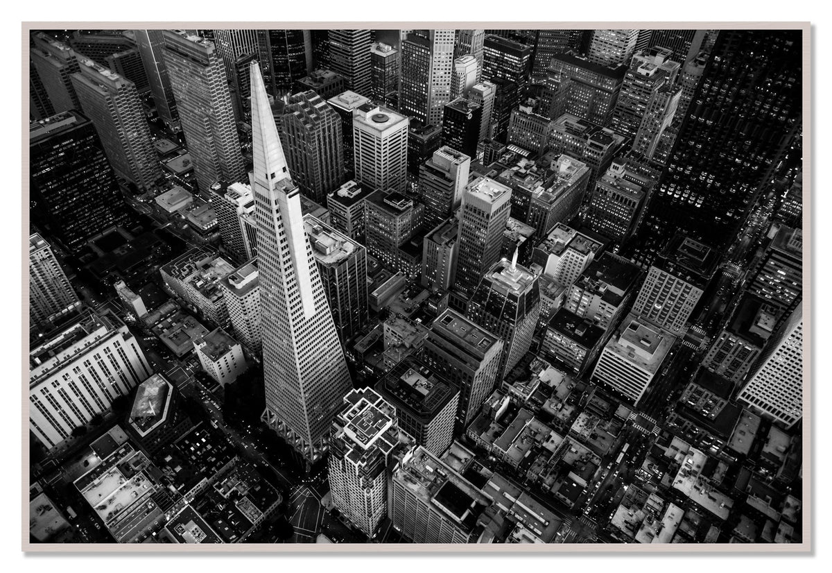 First Impressions by Dylan Ozanich, 48×72 Full Bleed Print in a White Maple frame