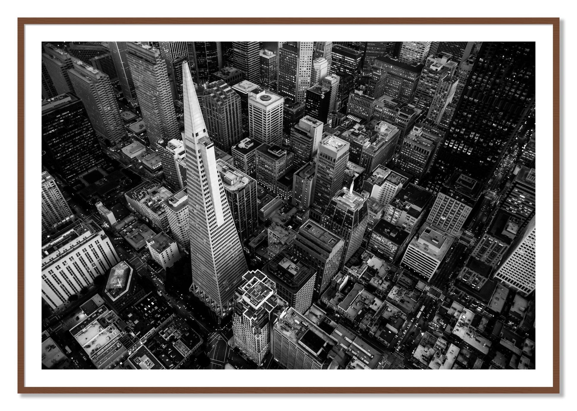 Framed photograph of First Impressions by Dylan Ozanich, Walnut frame, Borders