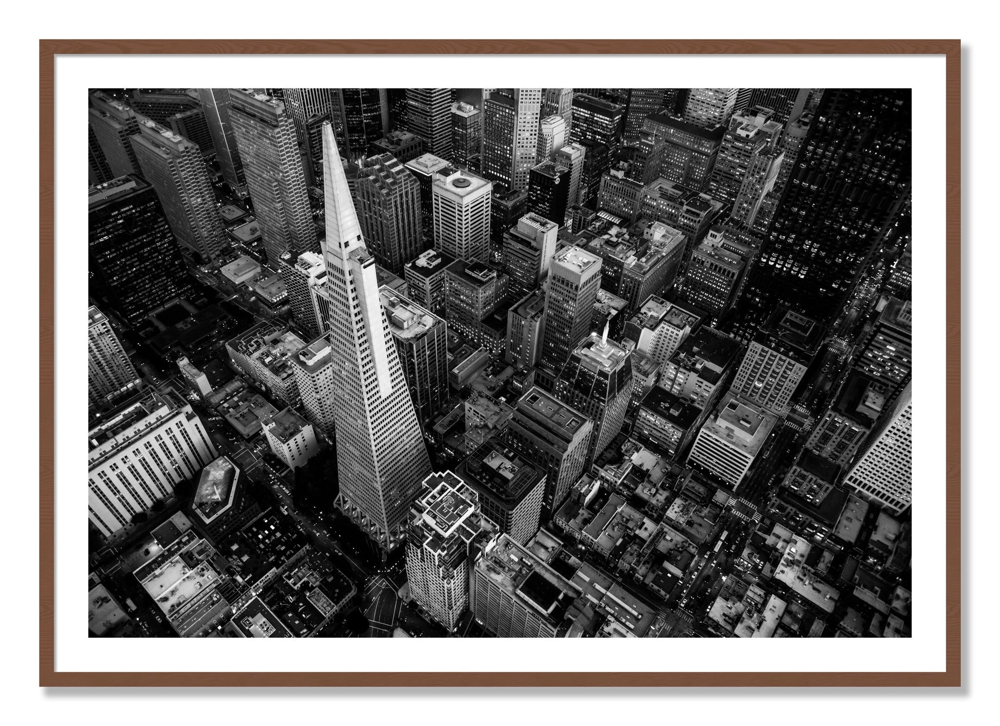 Framed photograph of First Impressions by Dylan Ozanich, Walnut frame, Borders