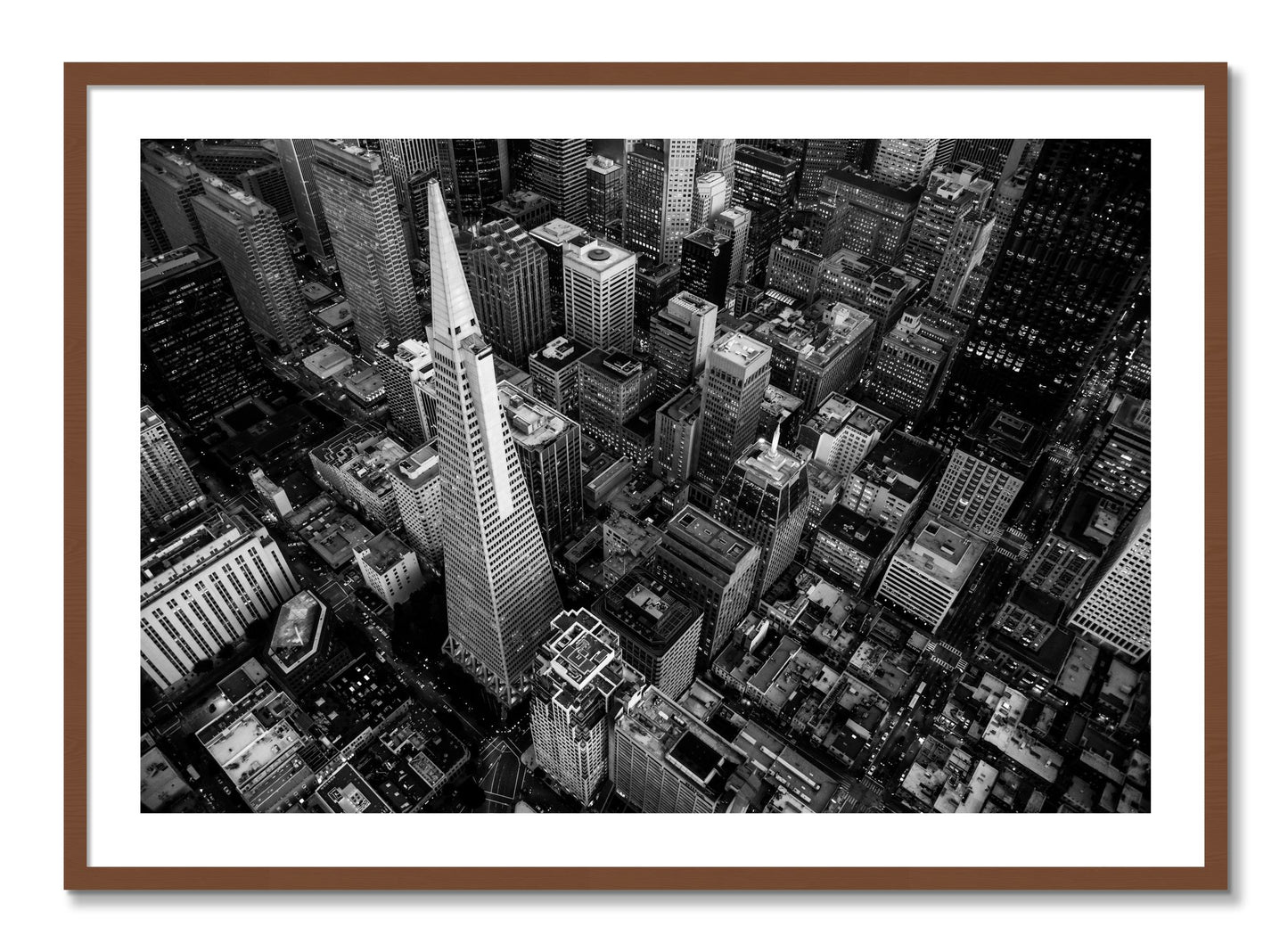 Framed photograph of First Impressions by Dylan Ozanich, Walnut frame, Borders