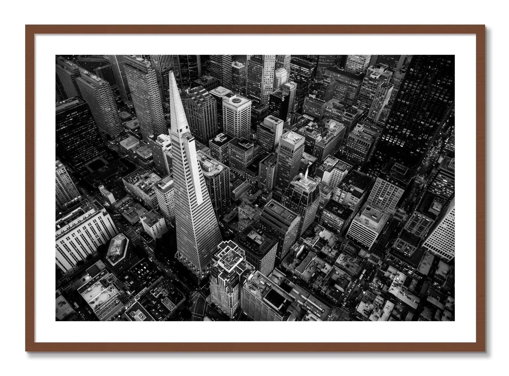 Framed photograph of First Impressions by Dylan Ozanich, Walnut frame, Borders