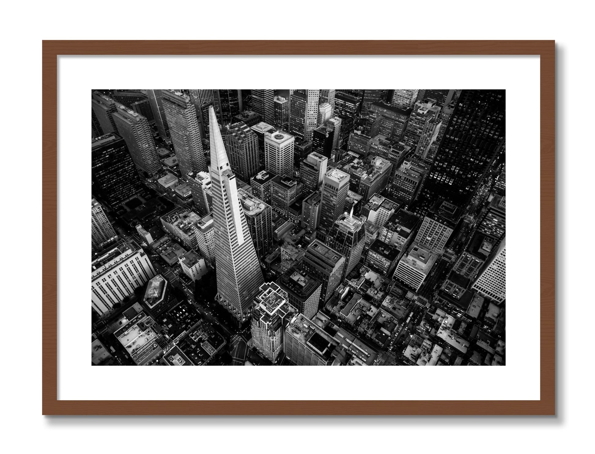 Framed photograph of First Impressions by Dylan Ozanich, Walnut frame, Borders
