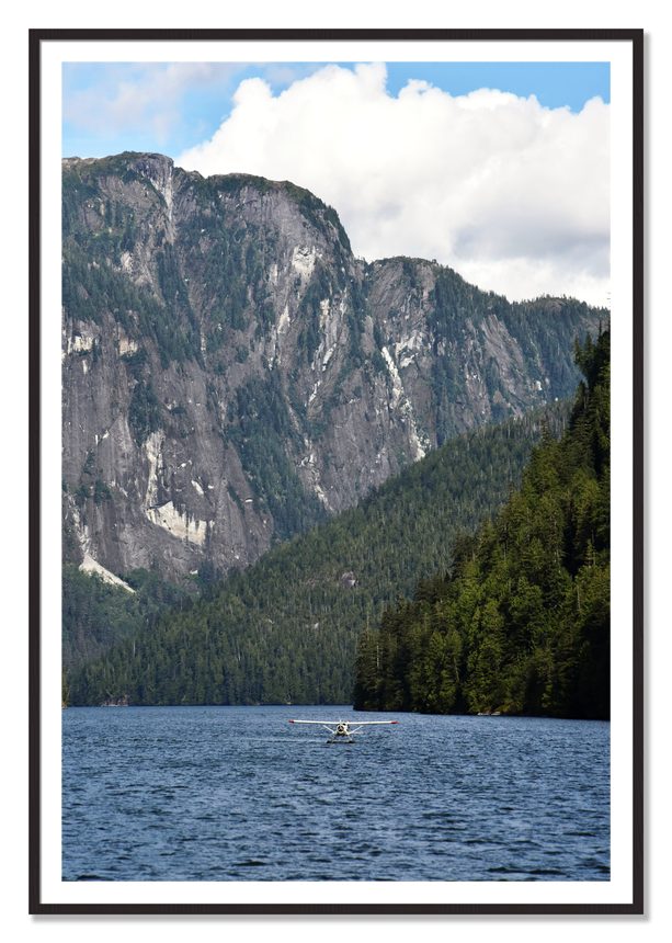 Framed photograph of Fjord Flight by Dylan Ozanich, Black Walnut frame, Borders