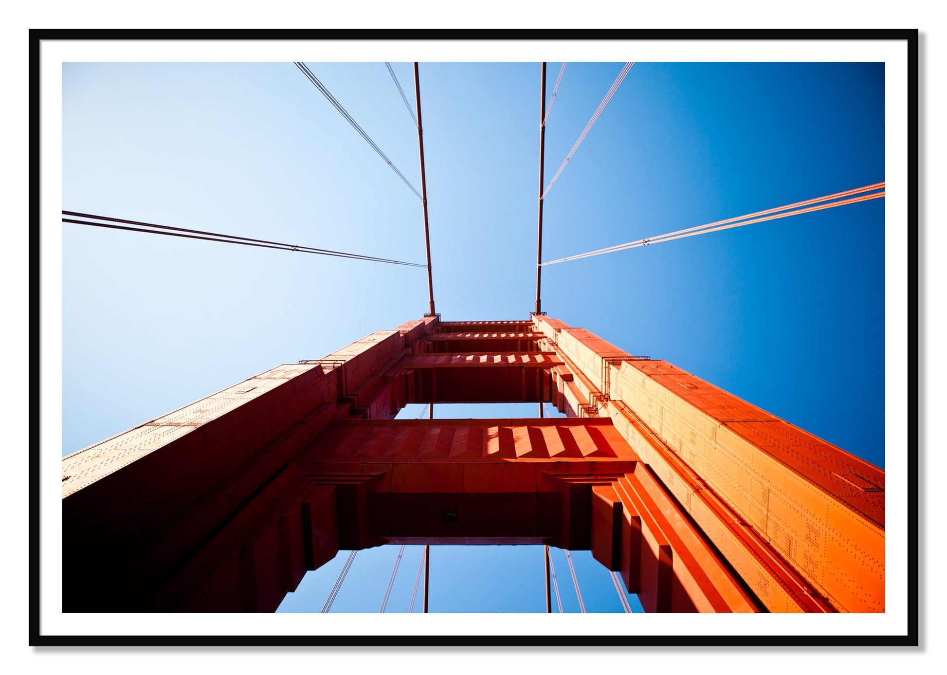 Gate by Dylan Ozanich, 48×72 print with a White Border in a Black frame