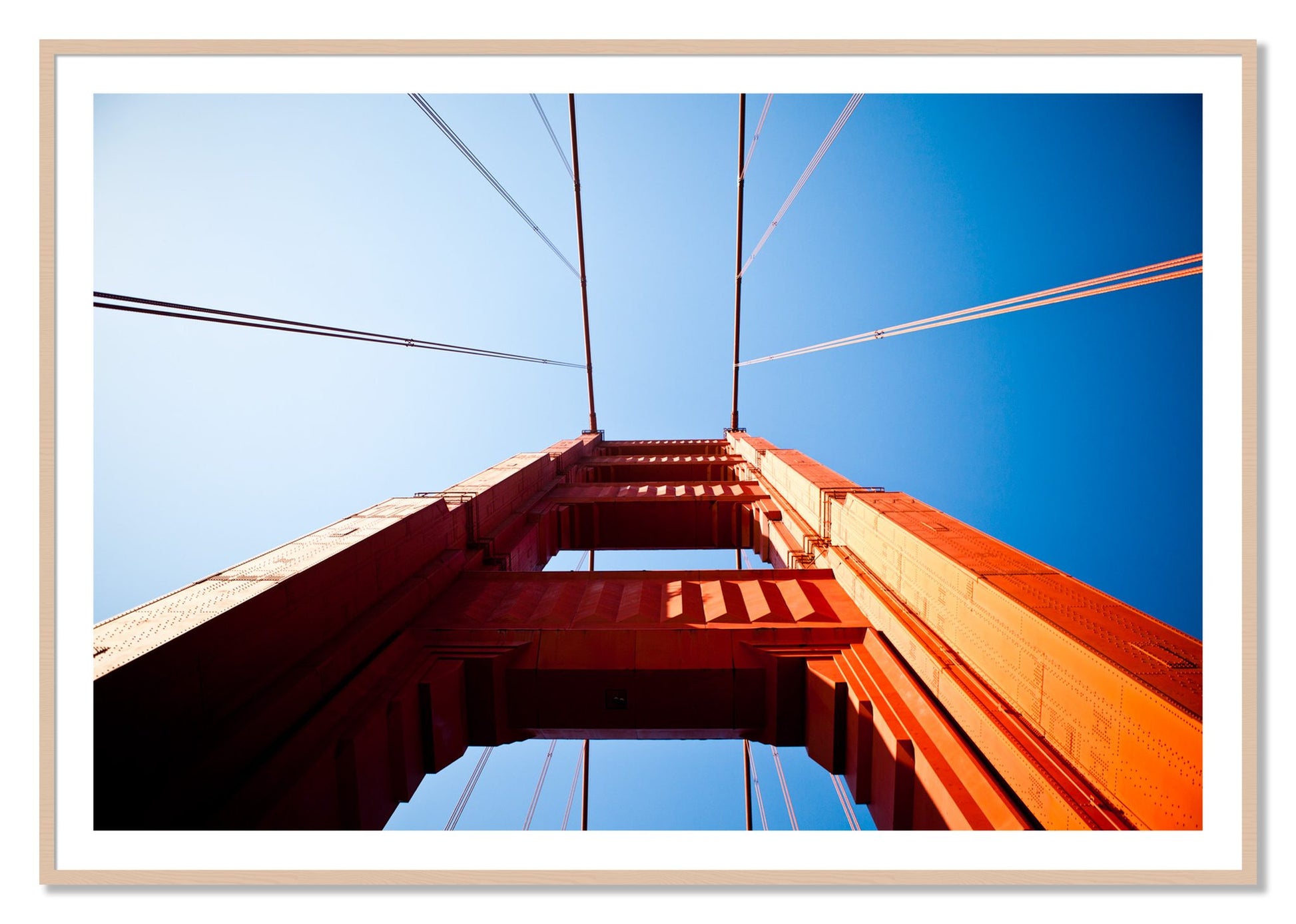 Framed photograph of Gate by Dylan Ozanich, Maple frame, Borders