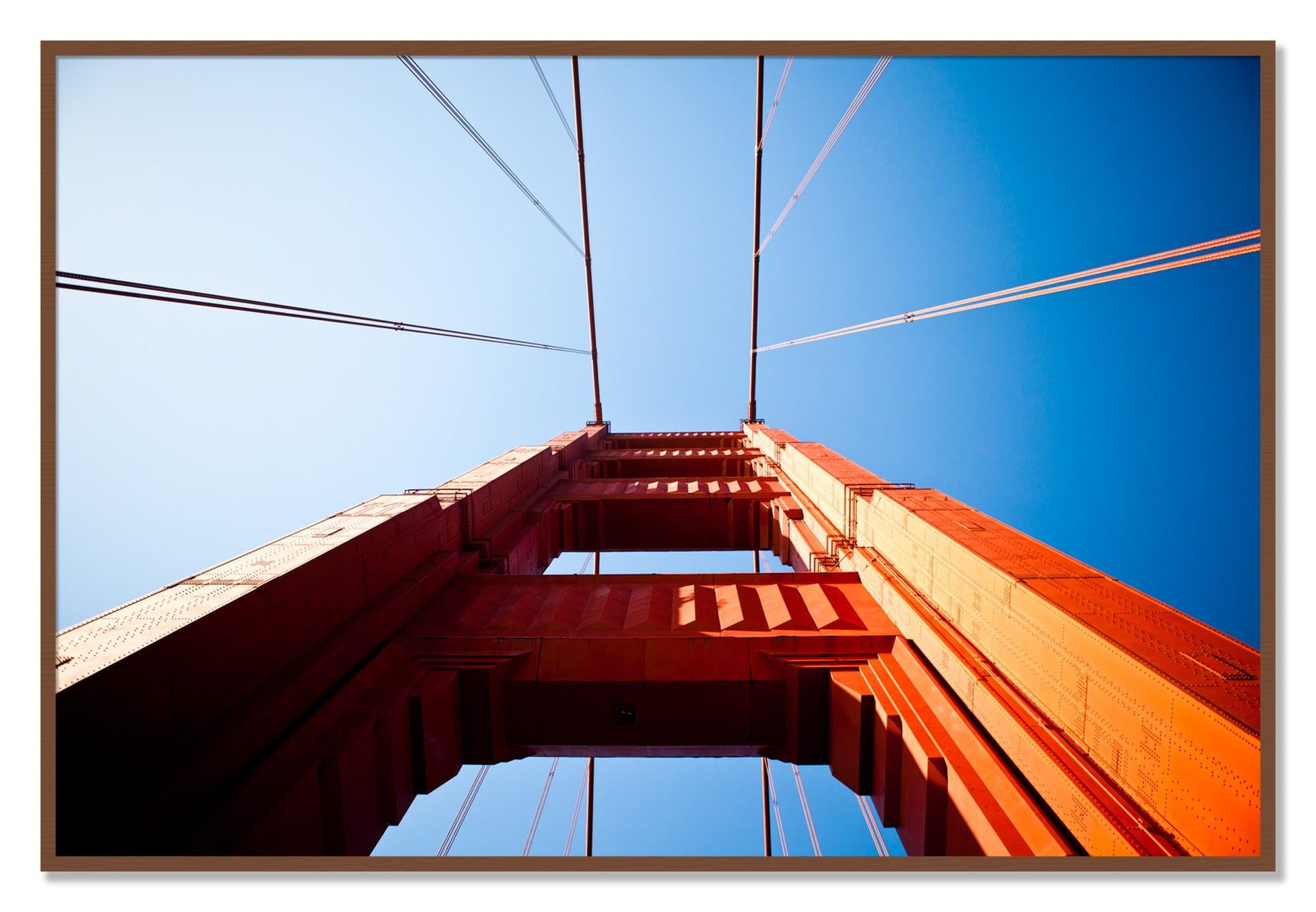 Framed photograph of Gate by Dylan Ozanich, Walnut frame, Full Bleed