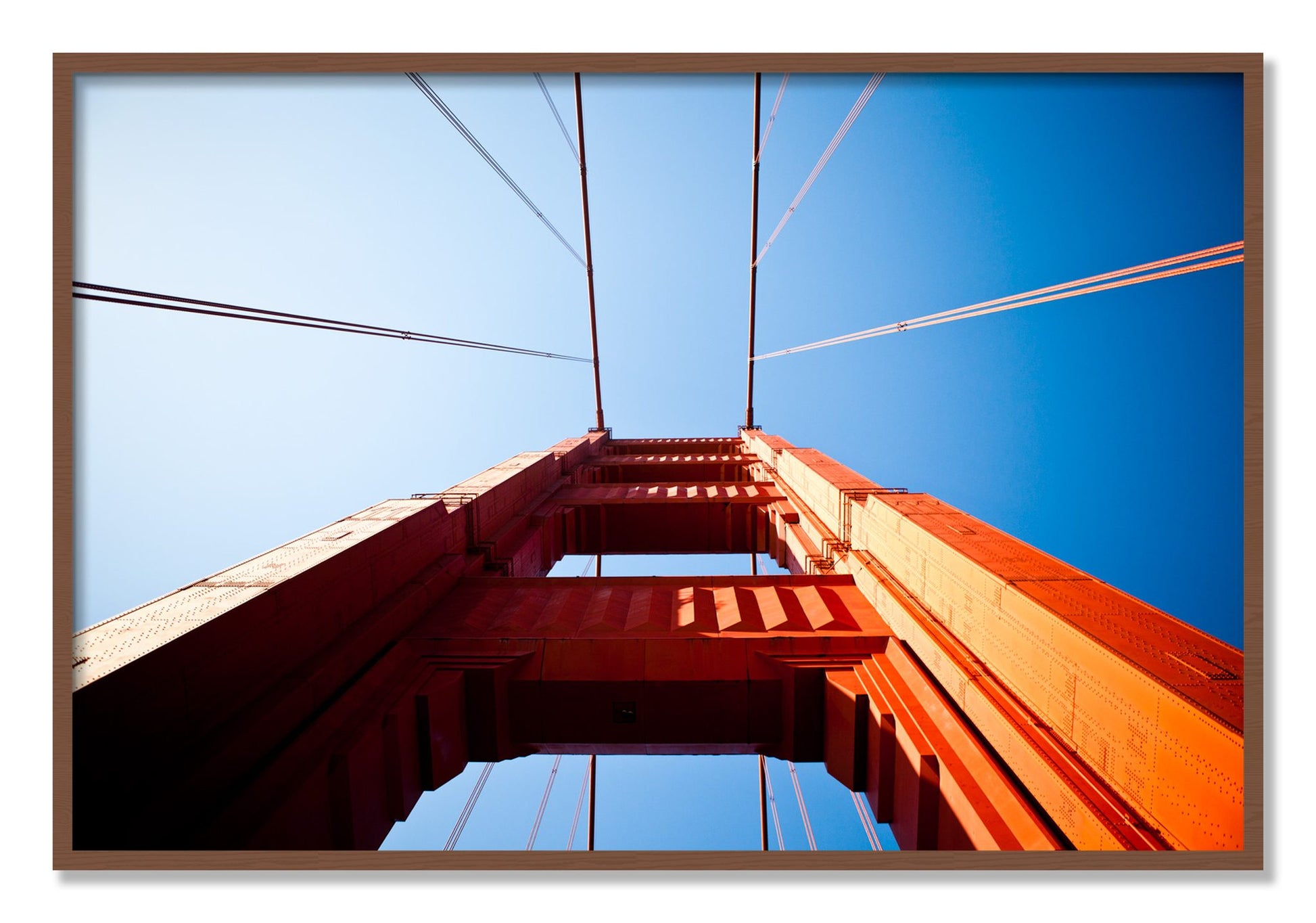 Framed photograph of Gate by Dylan Ozanich, Walnut frame, Full Bleed