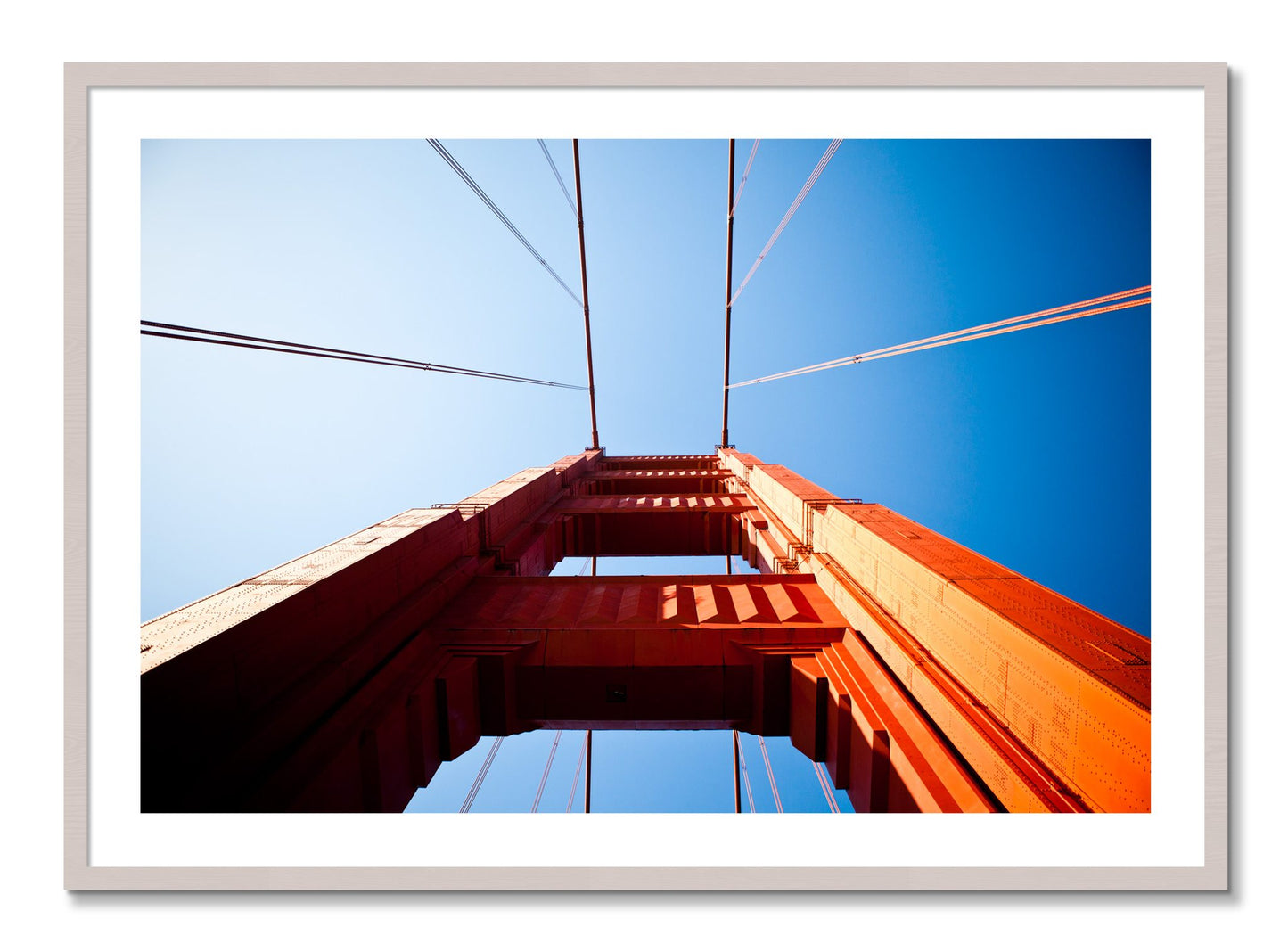 Framed photograph of Gate by Dylan Ozanich, White Maple frame, Borders