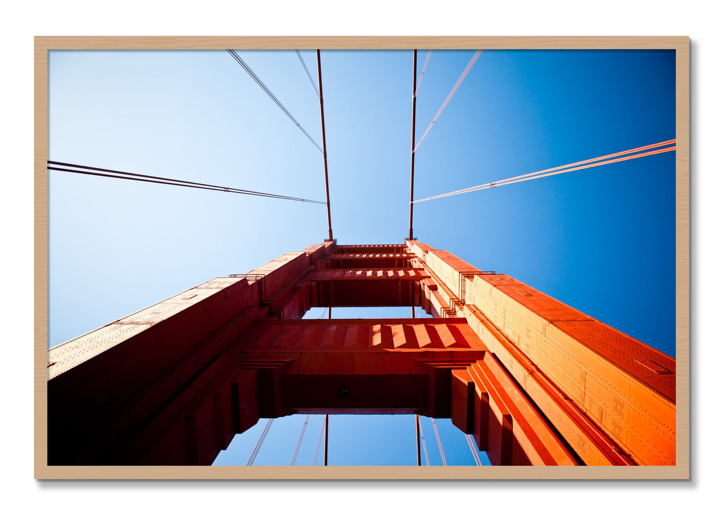 Framed photograph of Gate by Dylan Ozanich, Oak frame, Full Bleed