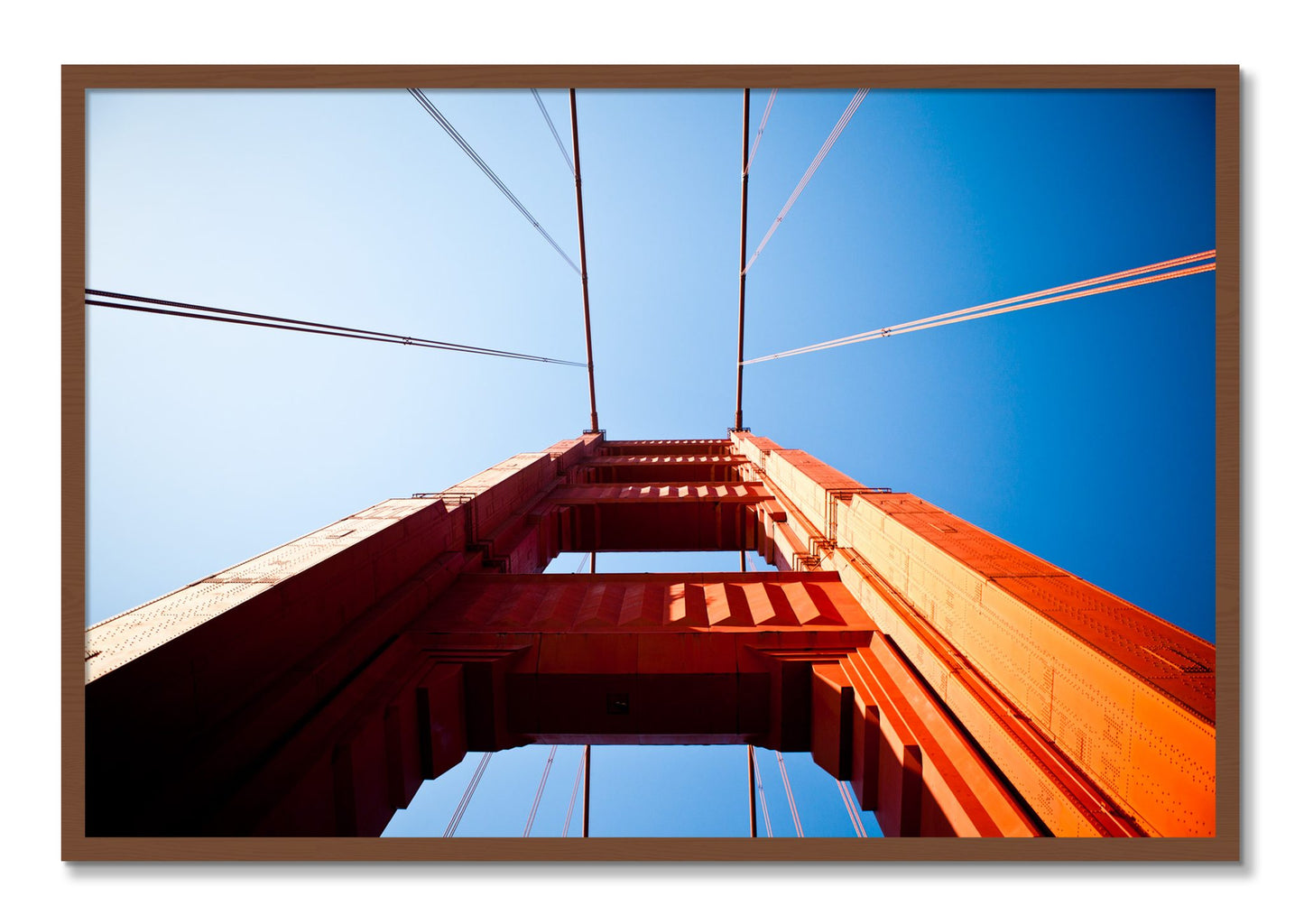 Framed photograph of Gate by Dylan Ozanich, Walnut frame, Full Bleed
