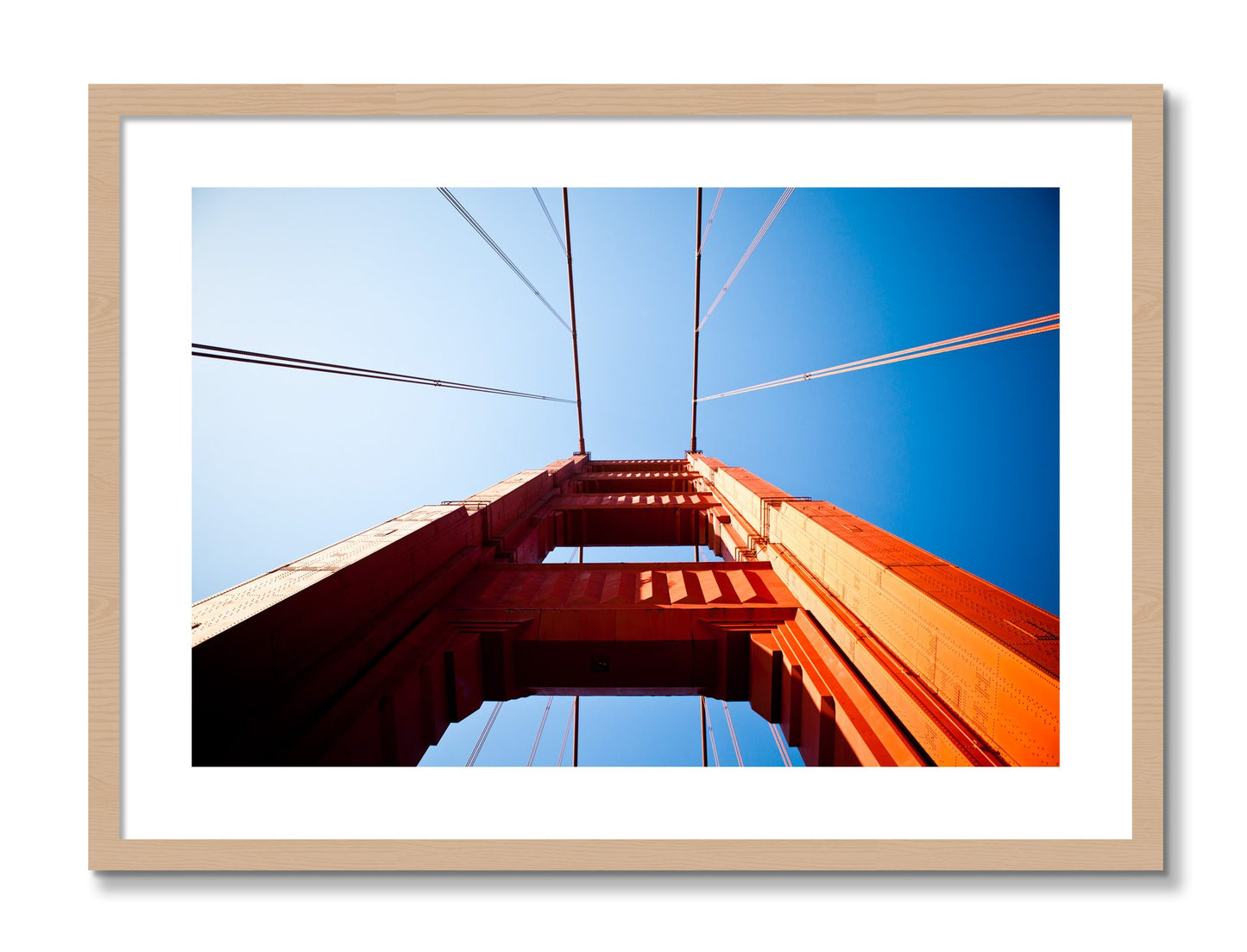 Framed photograph of Gate by Dylan Ozanich, Oak frame, Borders