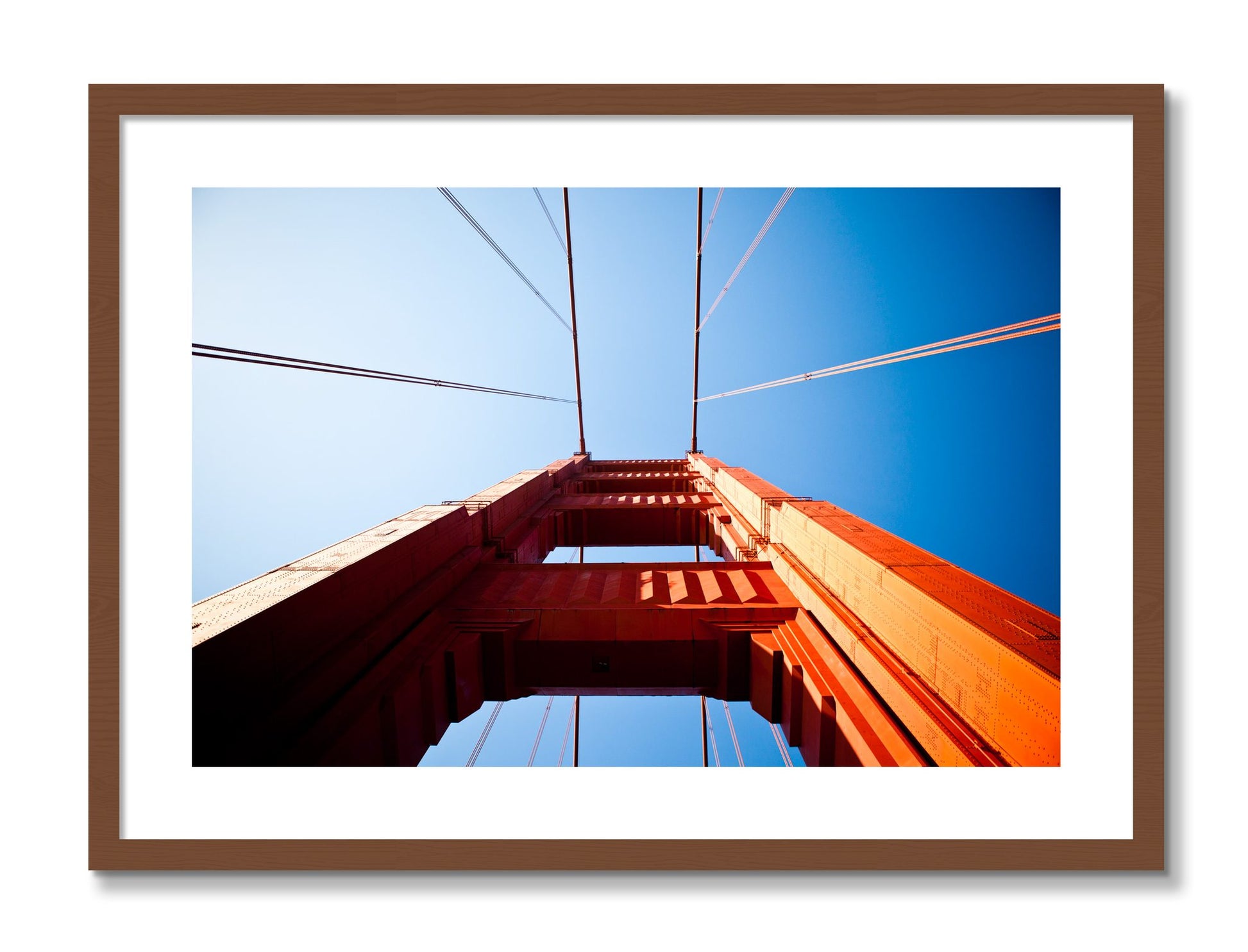 Framed photograph of Gate by Dylan Ozanich, Walnut frame, Borders