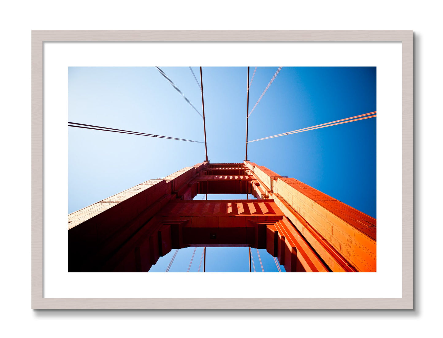 Framed photograph of Gate by Dylan Ozanich, White Maple frame, Borders