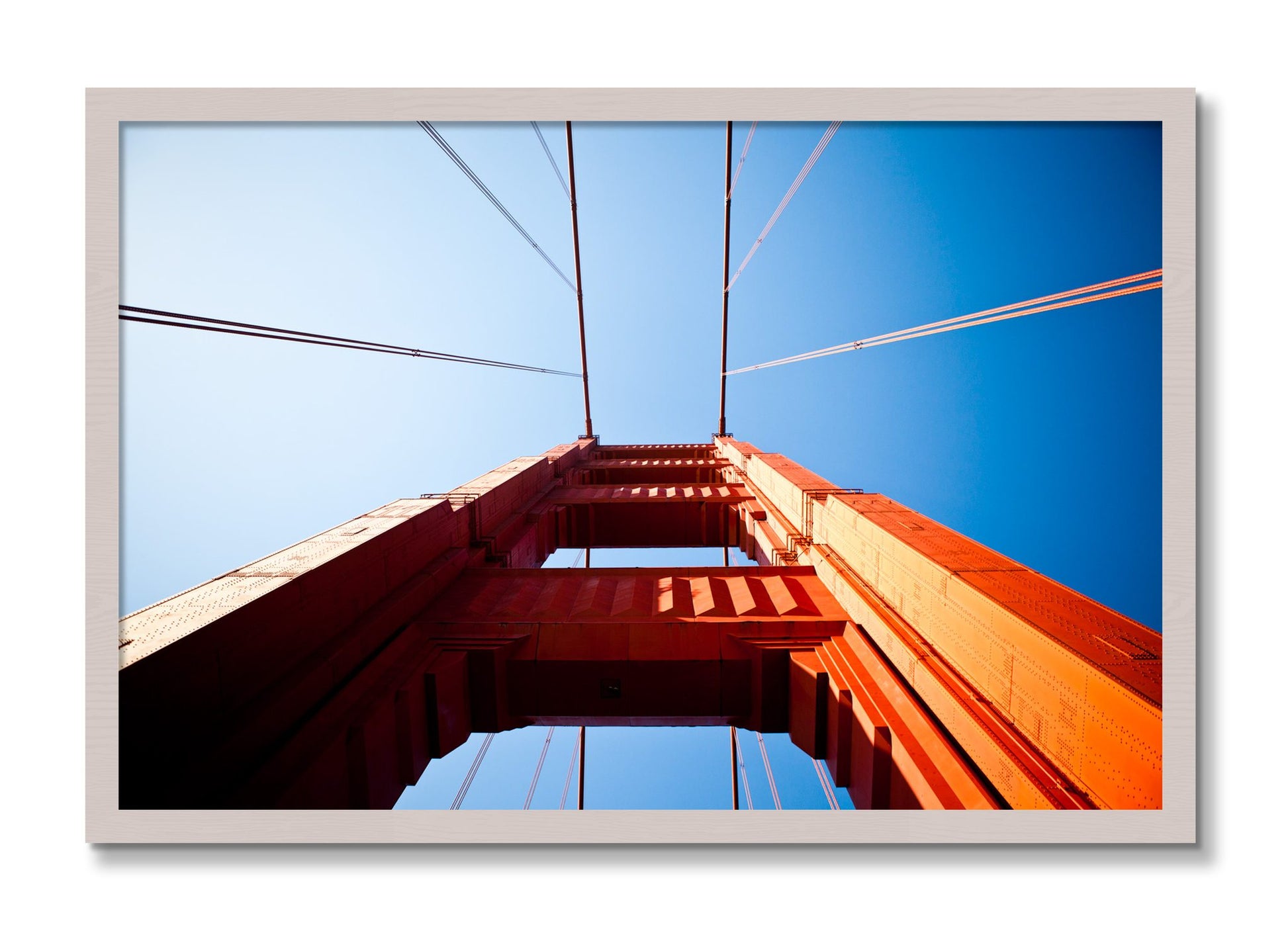 Framed photograph of Gate by Dylan Ozanich, White Maple frame, Full Bleed