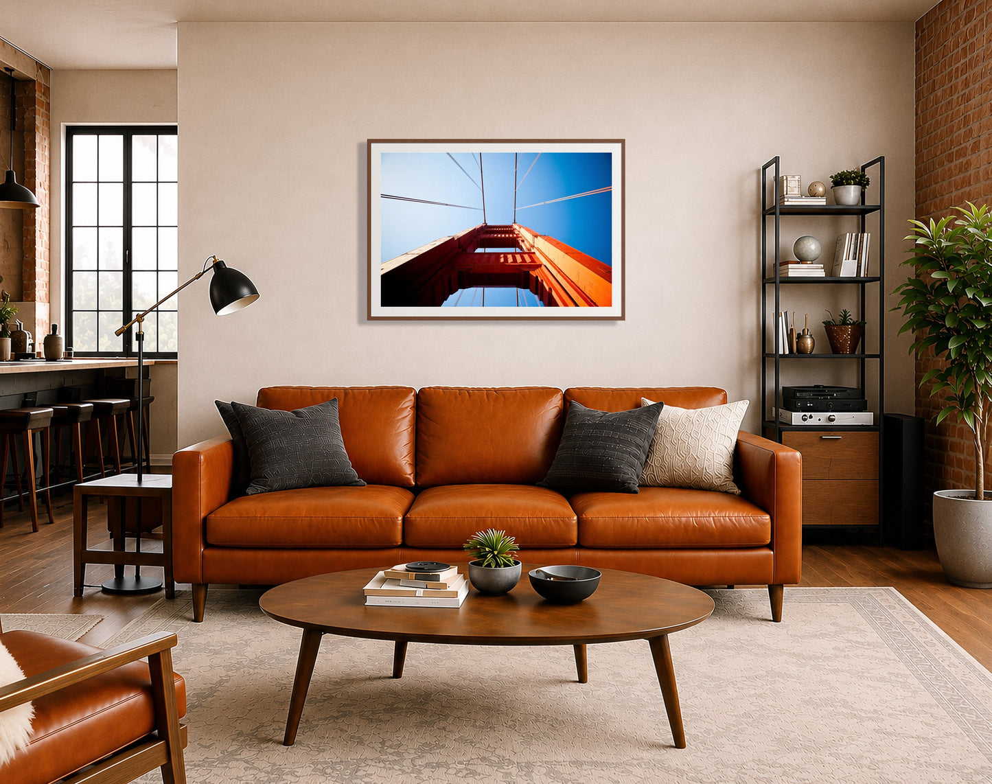 Framed photograph of Gate by Dylan Ozanich displayed on a wall