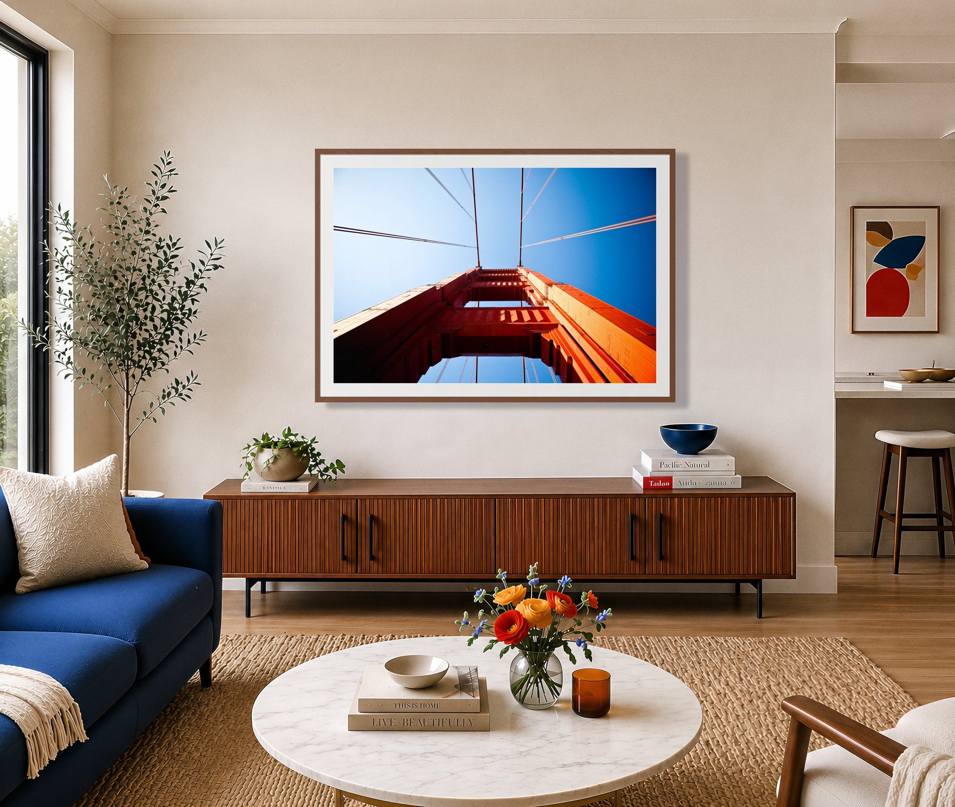 Framed photograph of Gate by Dylan Ozanich displayed on a wall