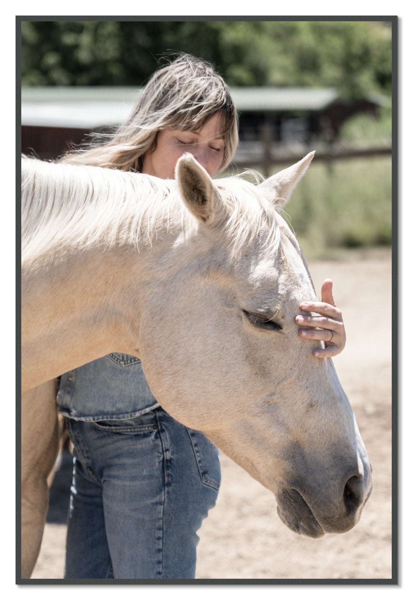 Gentle Touch by Dylan Ozanich, 48×72 Full Bleed Print in a Grey frame