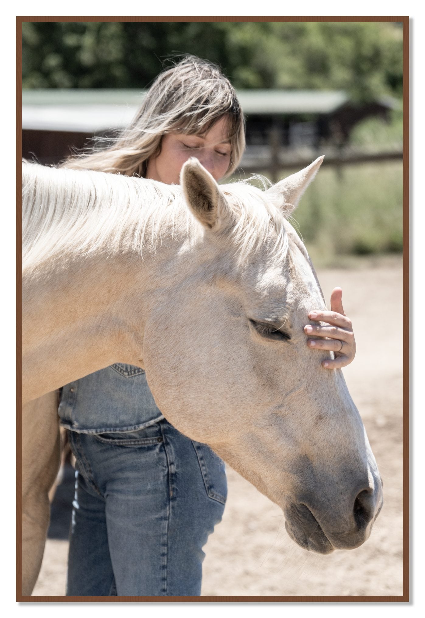 Gentle Touch by Dylan Ozanich, 48×72 Full Bleed Print in a Walnut frame