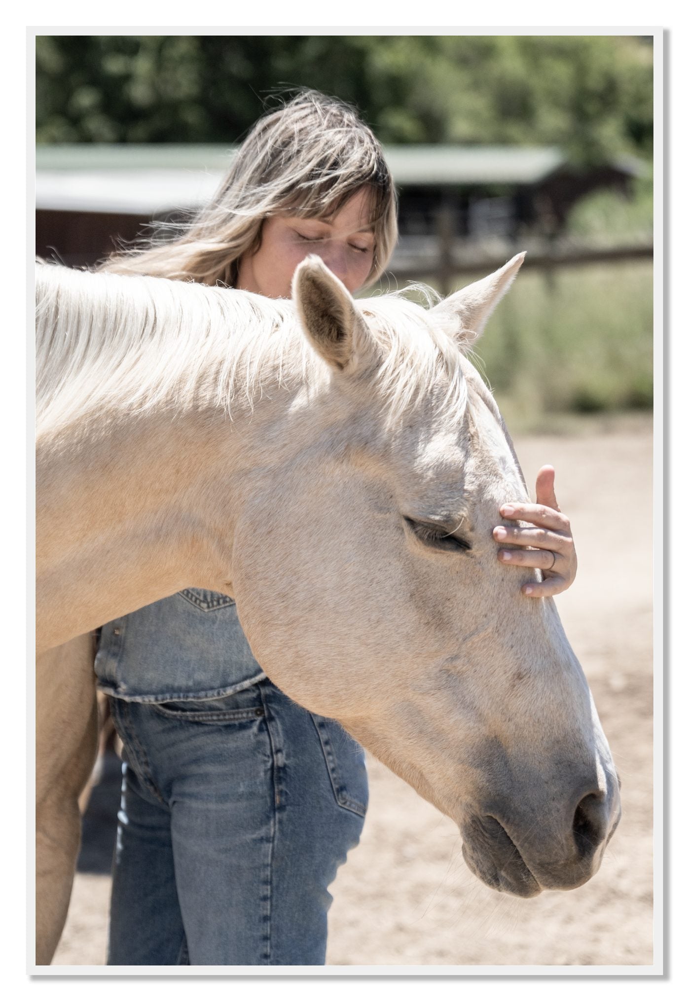 Gentle Touch by Dylan Ozanich, 48×72 Full Bleed Print in a White frame