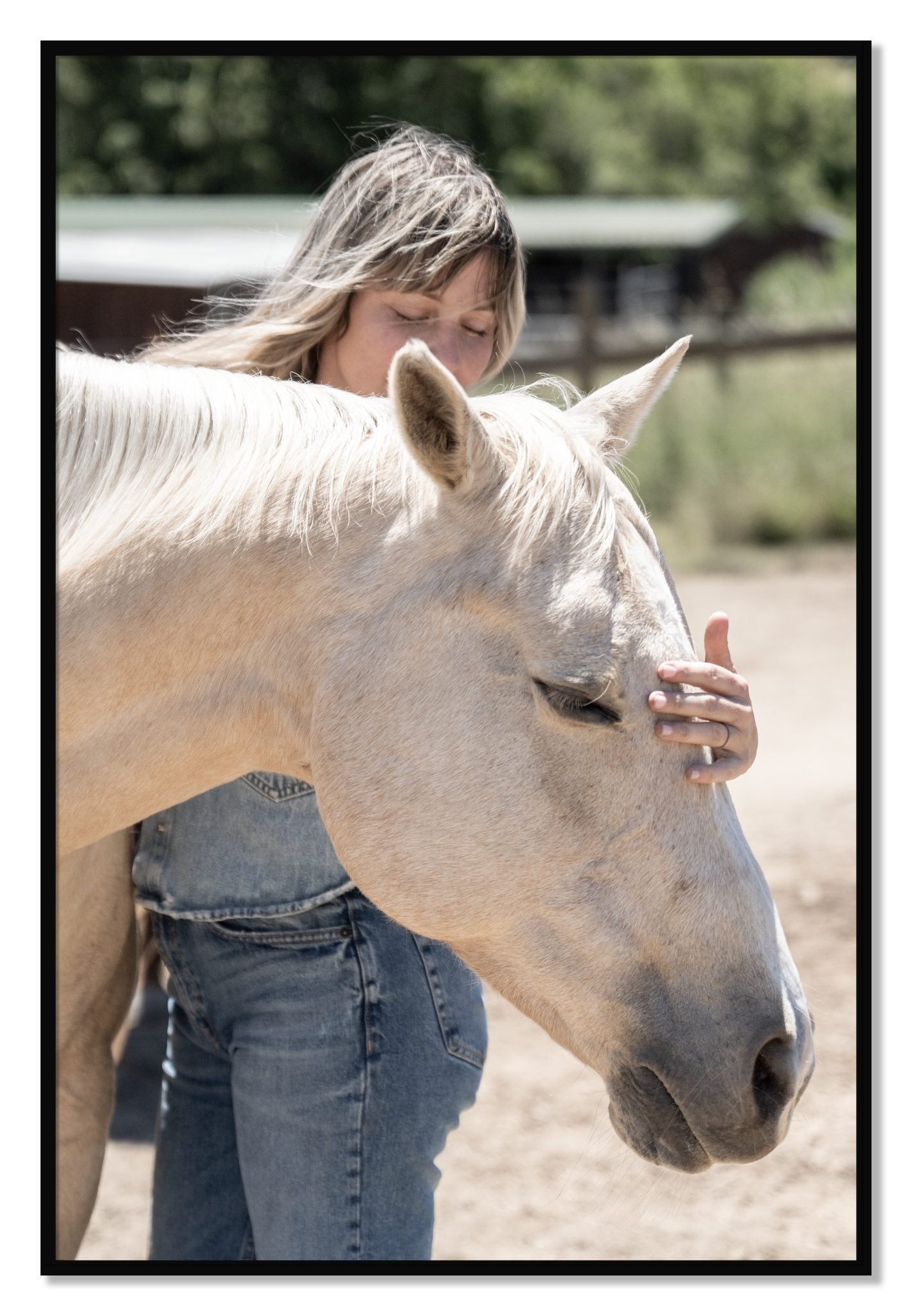 Framed photograph of Gentle Touch by Dylan Ozanich, Black frame, Full Bleed