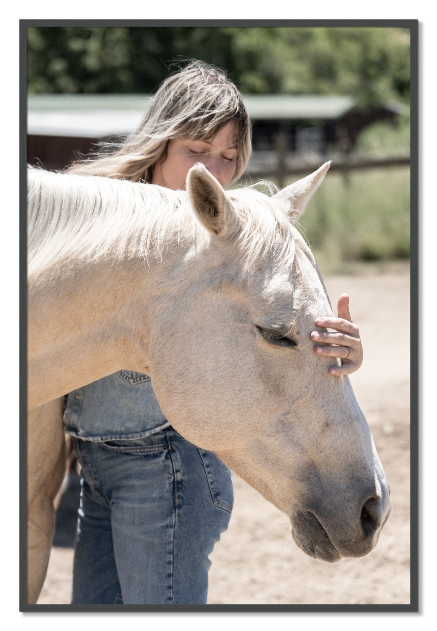 Framed photograph of Gentle Touch by Dylan Ozanich, Grey frame, Full Bleed