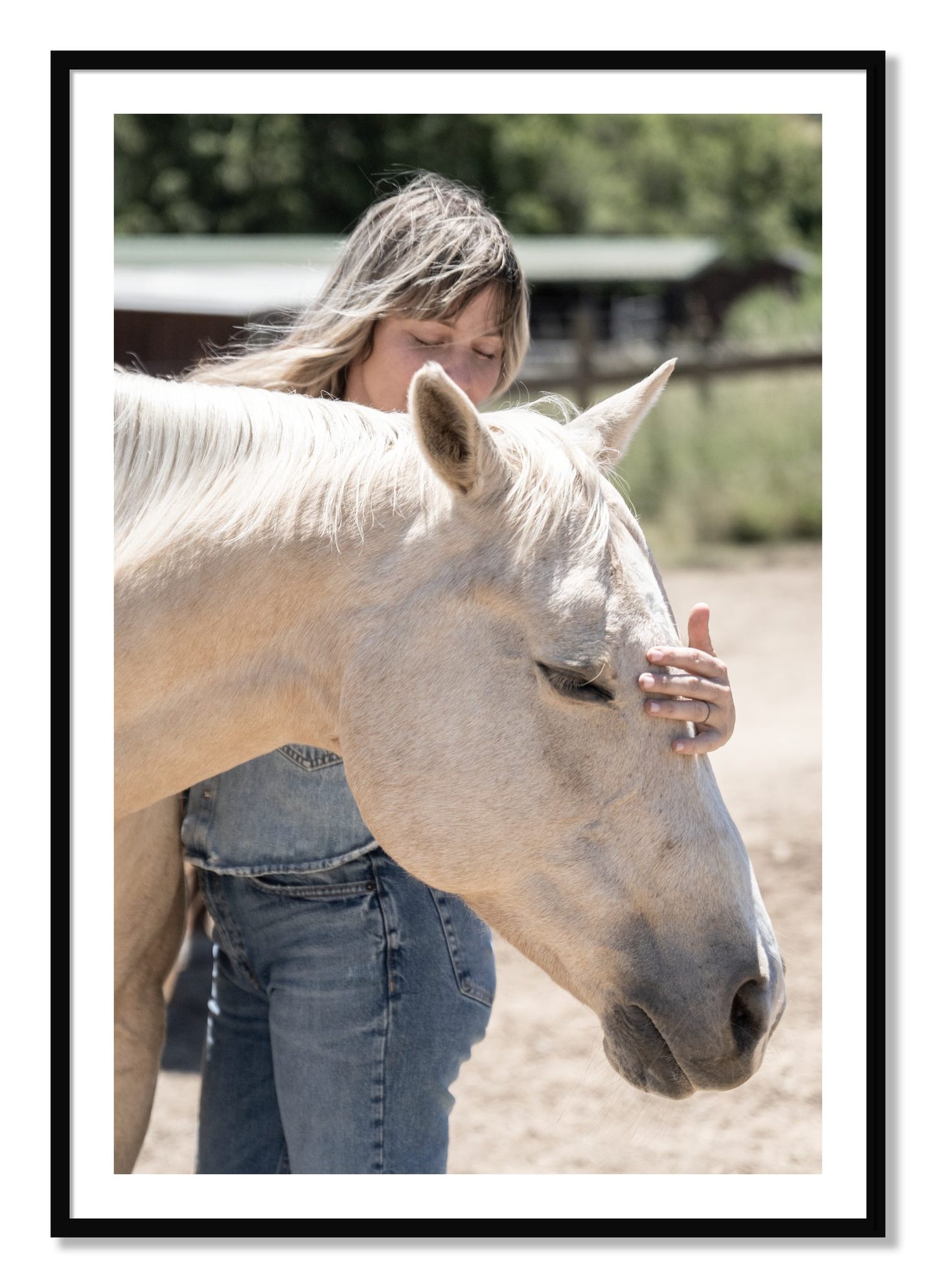 Framed photograph of Gentle Touch by Dylan Ozanich, Black frame, Borders