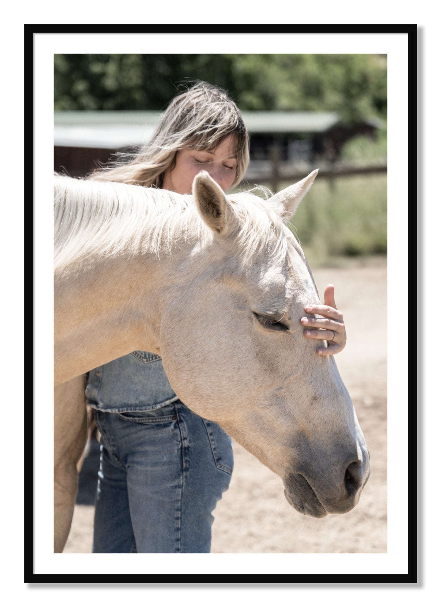 Framed photograph of Gentle Touch by Dylan Ozanich, Black frame, Borders