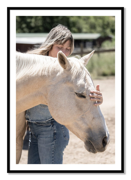 Framed photograph of Gentle Touch by Dylan Ozanich, Black frame, Borders