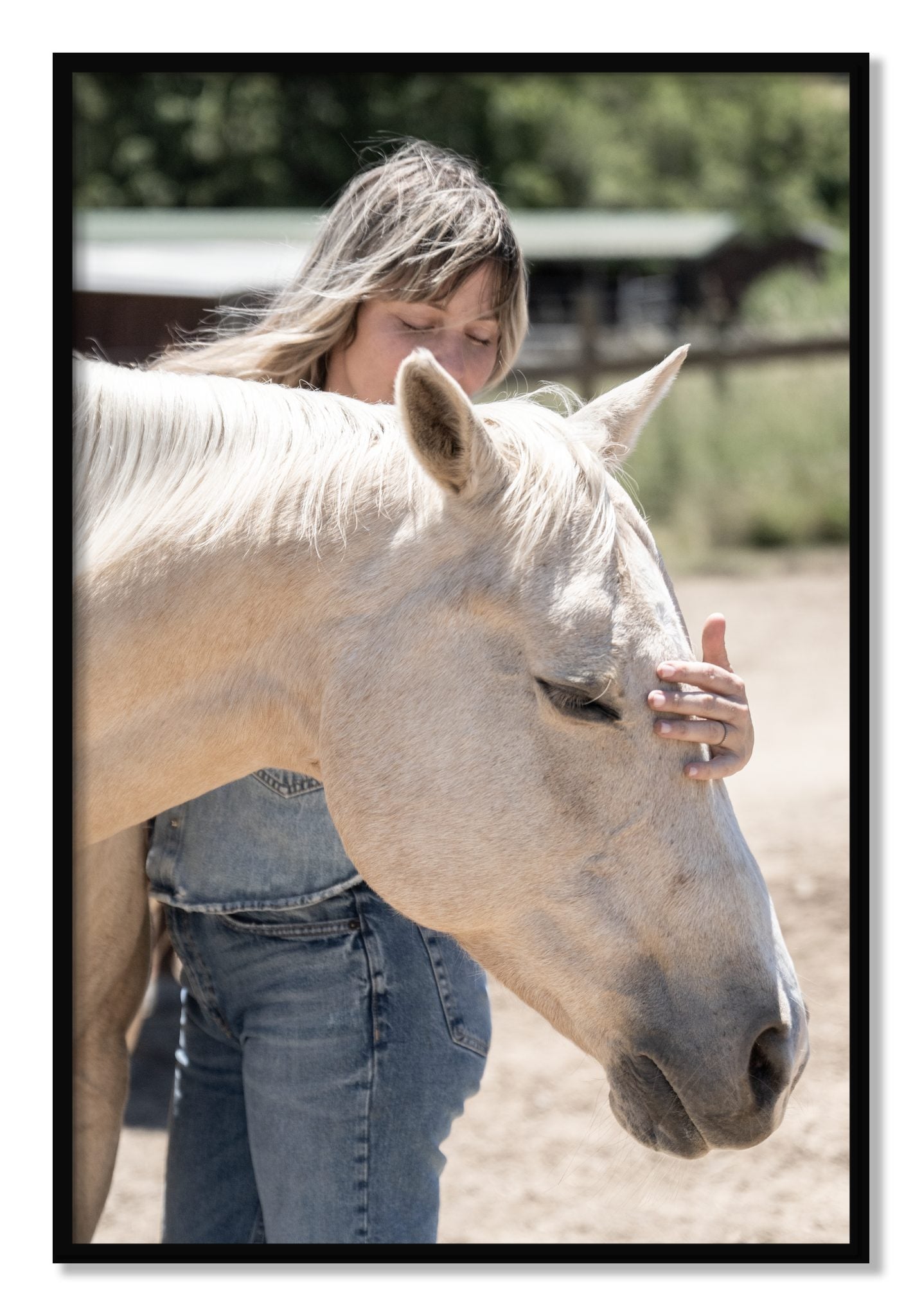 Framed photograph of Gentle Touch by Dylan Ozanich, Black frame, Full Bleed