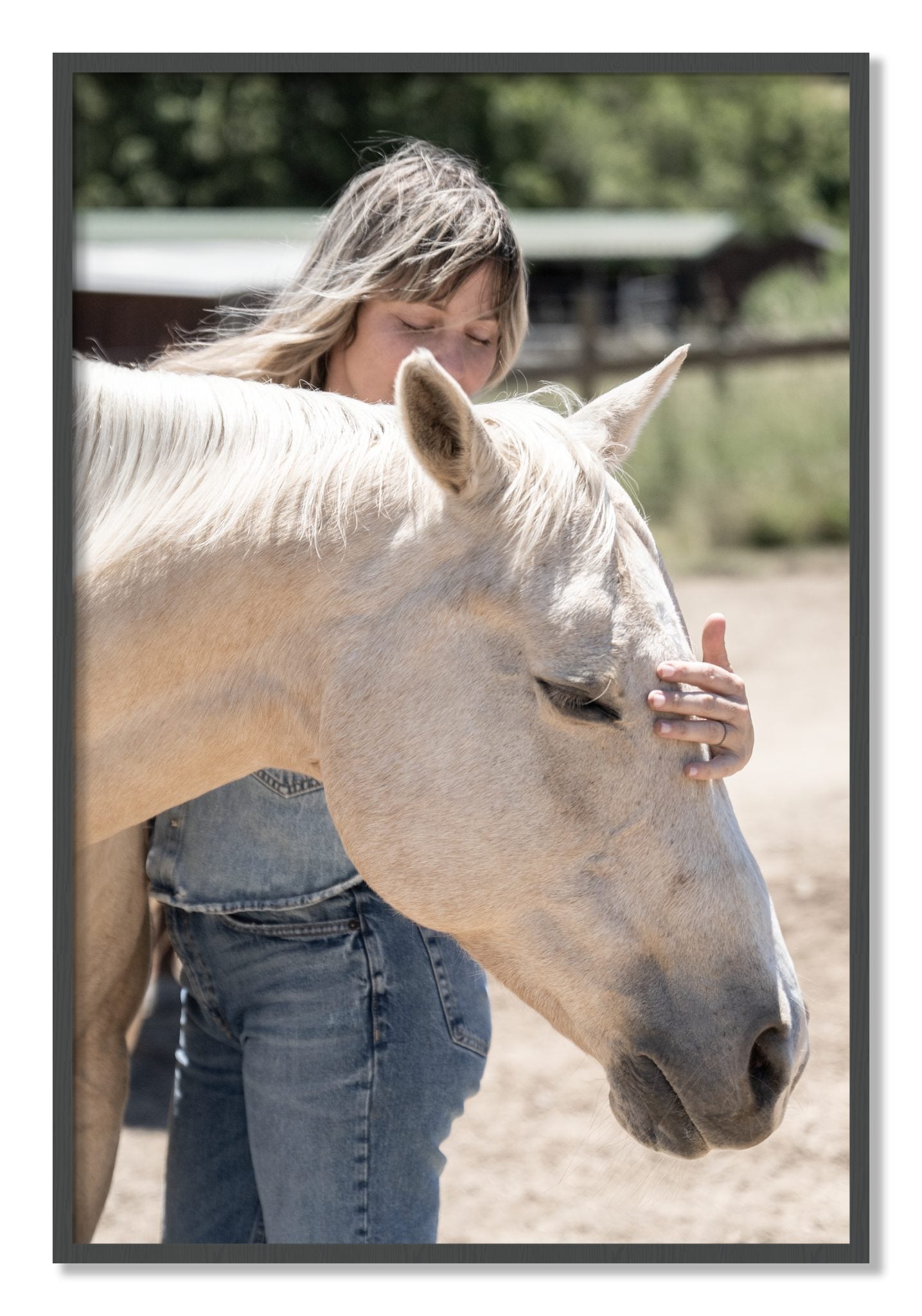Framed photograph of Gentle Touch by Dylan Ozanich, Grey frame, Full Bleed