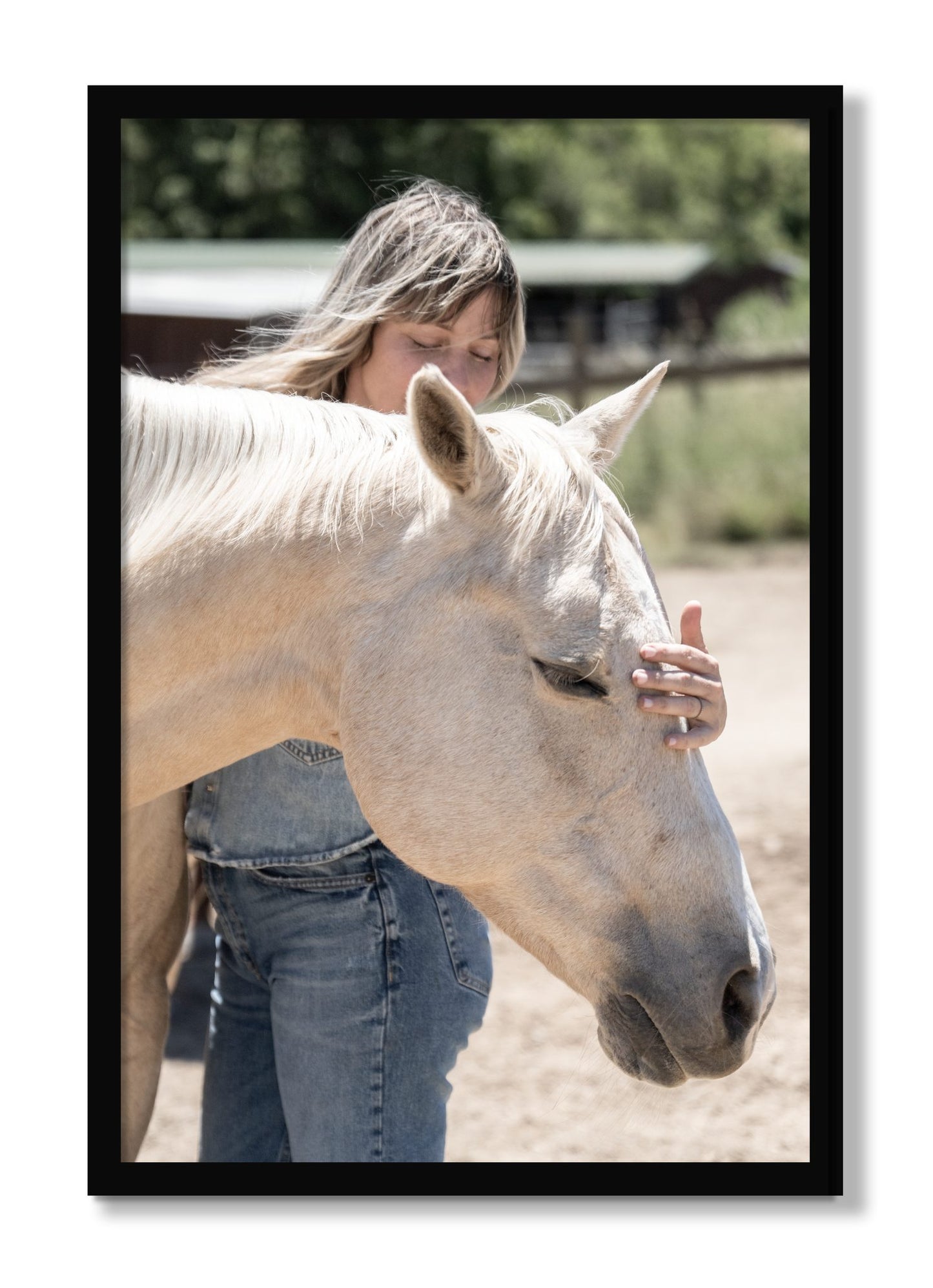 Framed photograph of Gentle Touch by Dylan Ozanich, Black frame, Full Bleed