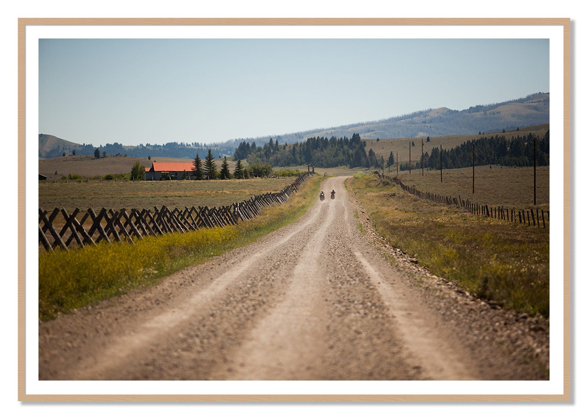 Get Lost by Dylan Ozanich, 48×72 print with a White Border in an Oak frame