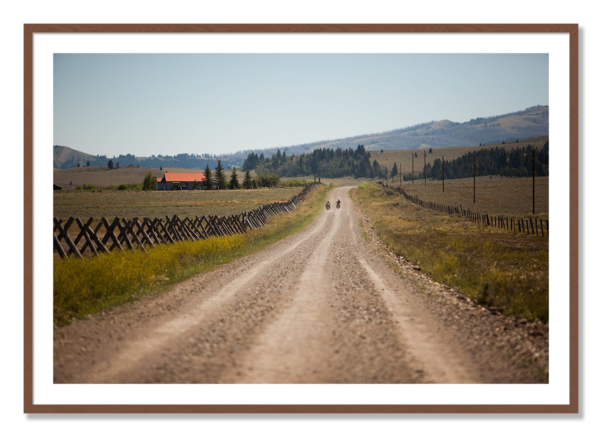 Framed photograph of Get Lost by Dylan Ozanich, Walnut frame, Borders