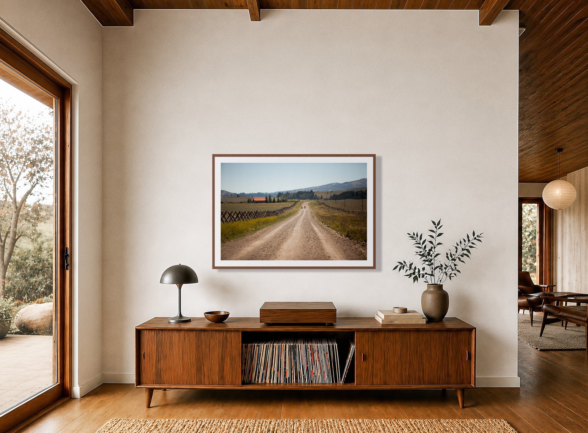 Framed photograph of Get Lost by Dylan Ozanich displayed on a wall