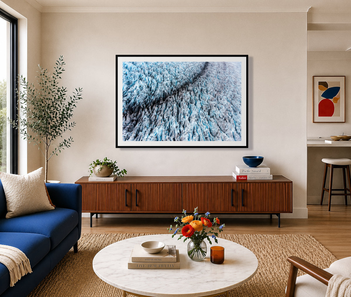 Glacier in a room