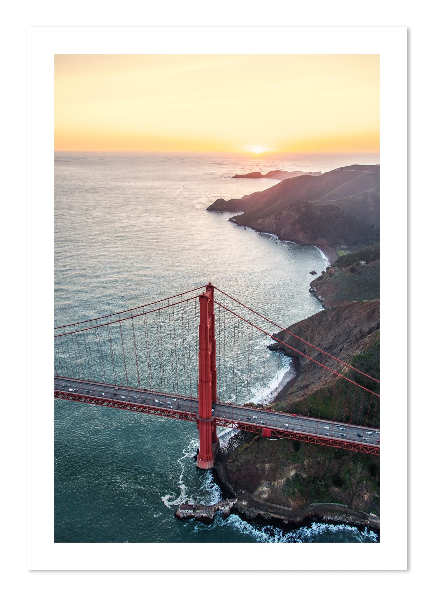 Fine art print of Golden Gate At Dusk by Dylan Ozanich, unframed