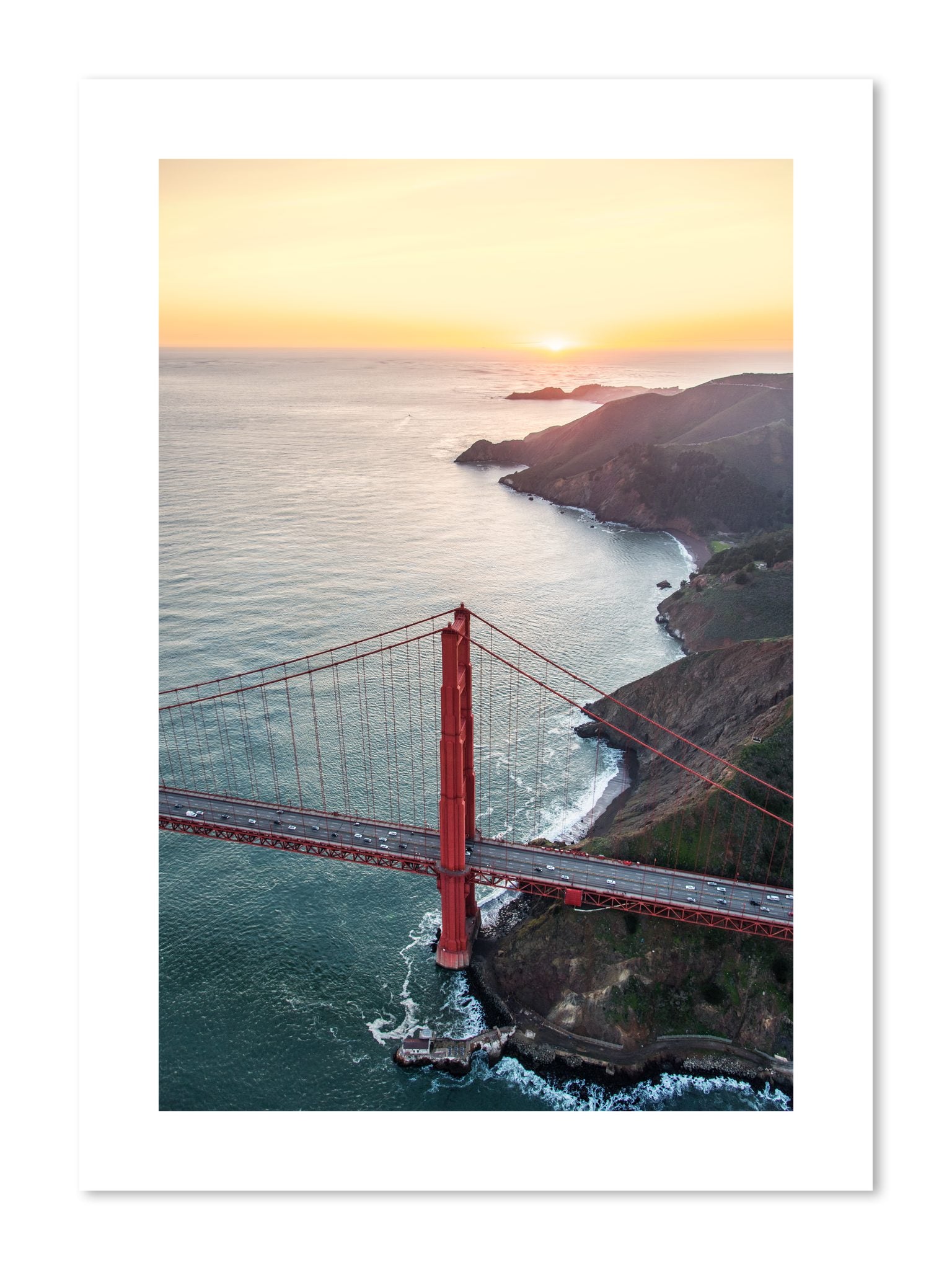 Fine art print of Golden Gate At Dusk by Dylan Ozanich, unframed