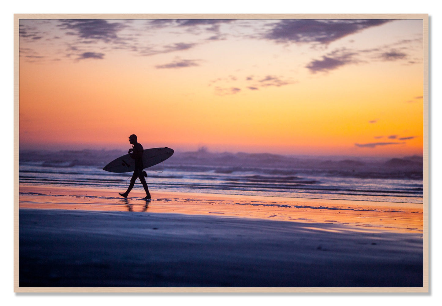 Framed photograph of Good Session by Dylan Ozanich, Maple frame, Full Bleed