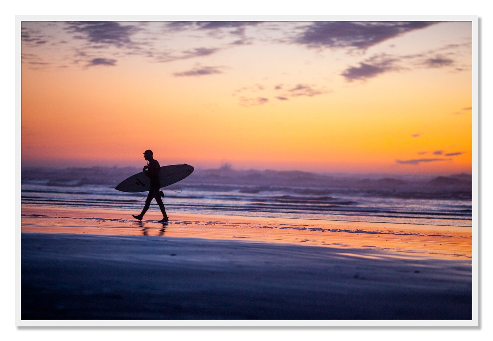 Framed photograph of Good Session by Dylan Ozanich, White frame, Full Bleed