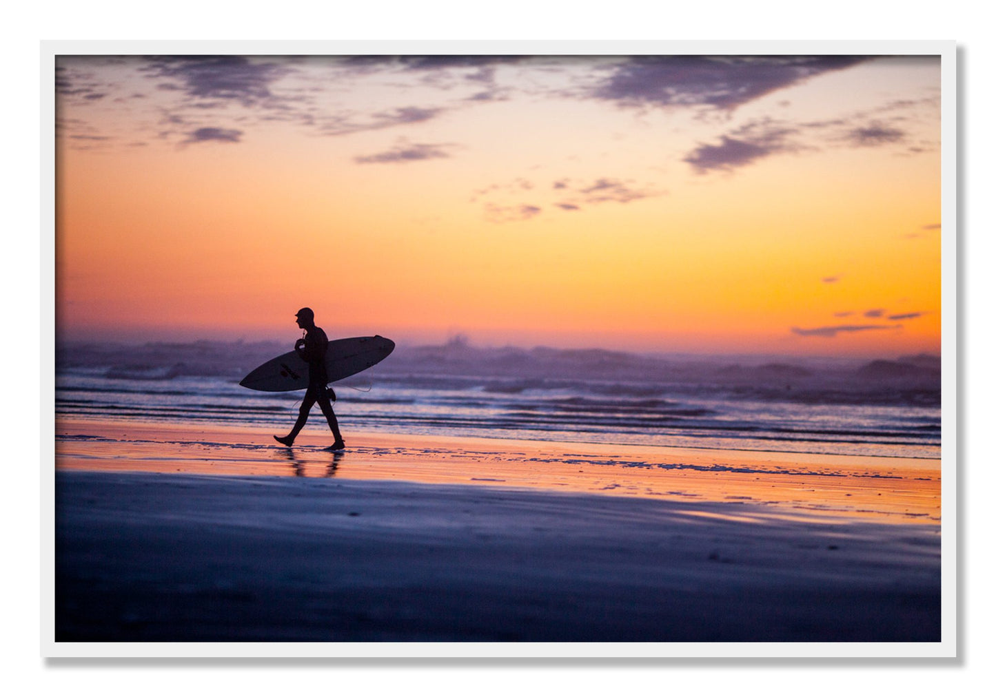 Framed photograph of Good Session by Dylan Ozanich, White frame, Full Bleed