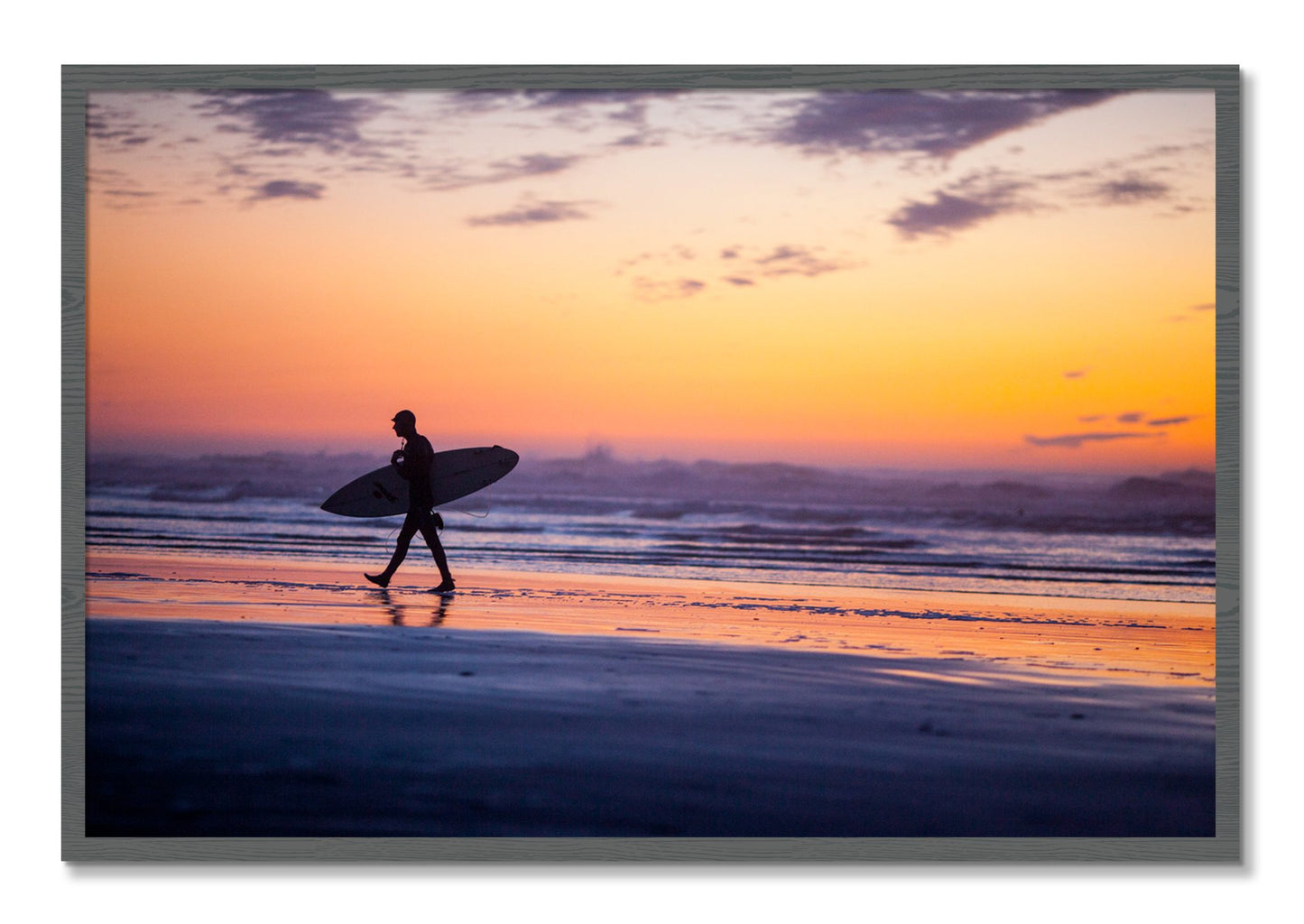 Framed photograph of Good Session by Dylan Ozanich, Grey frame, Full Bleed