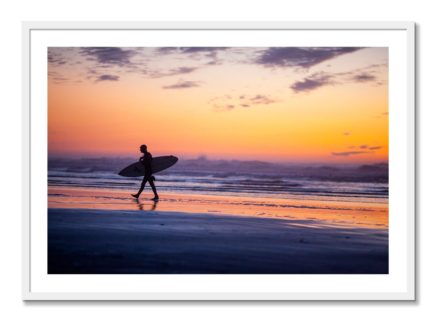 Framed photograph of Good Session by Dylan Ozanich, White frame, Full Bleed